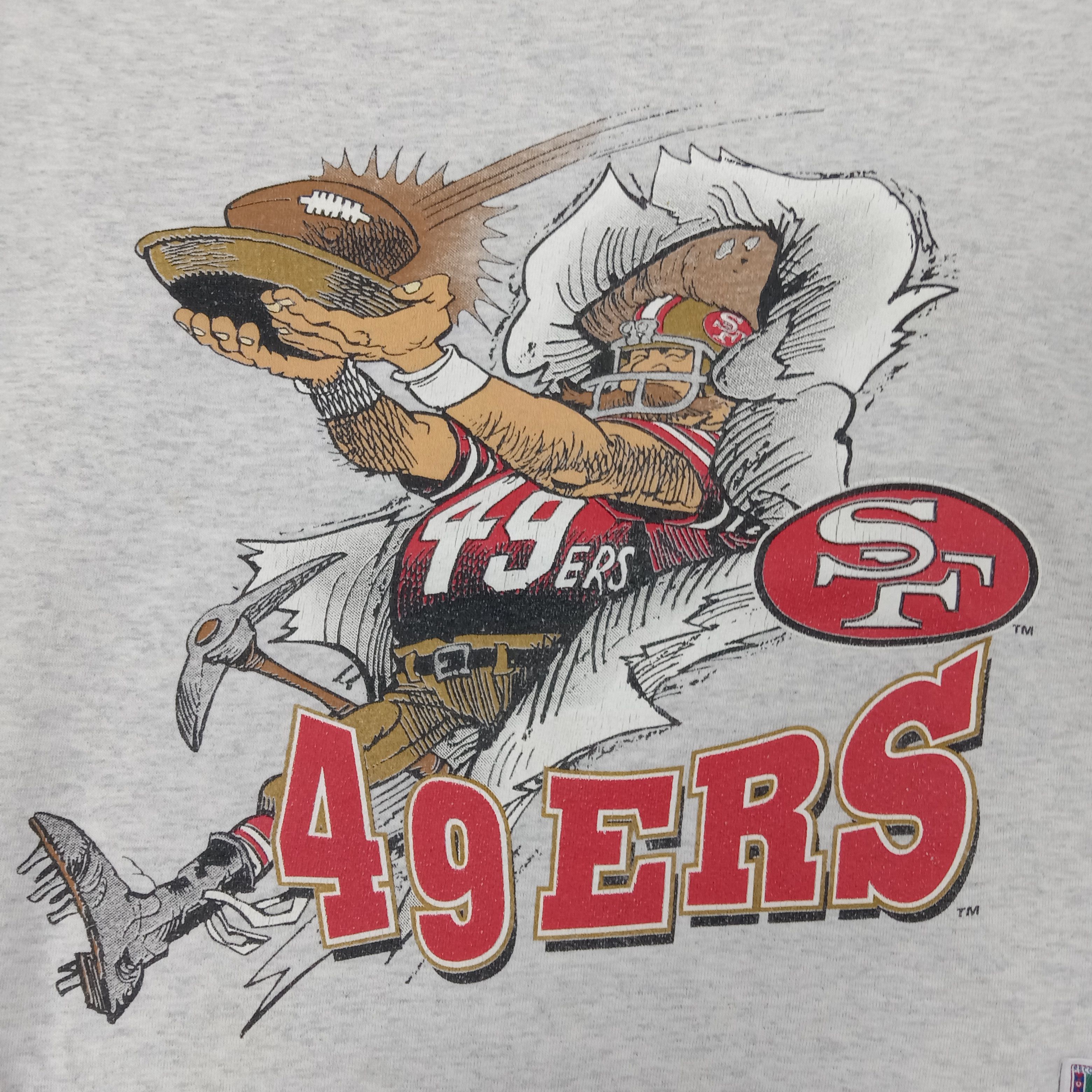 Nutmeg Nutmeg San Francisco 49ers Mirror Print Sweatshirt C261N7 Size US M / EU 48-50 / 2 - 2 Thumbnail