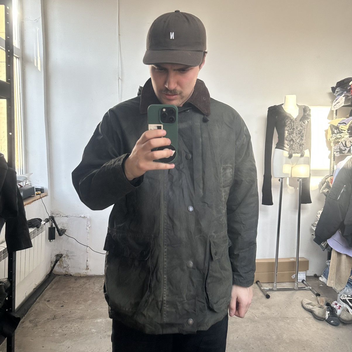 Barbour Vintage Mc Orvis Waxed Cotton Long Sleeve Jacket Men’s Sz M Size US M / EU 48-50 / 2 - 9 Thumbnail