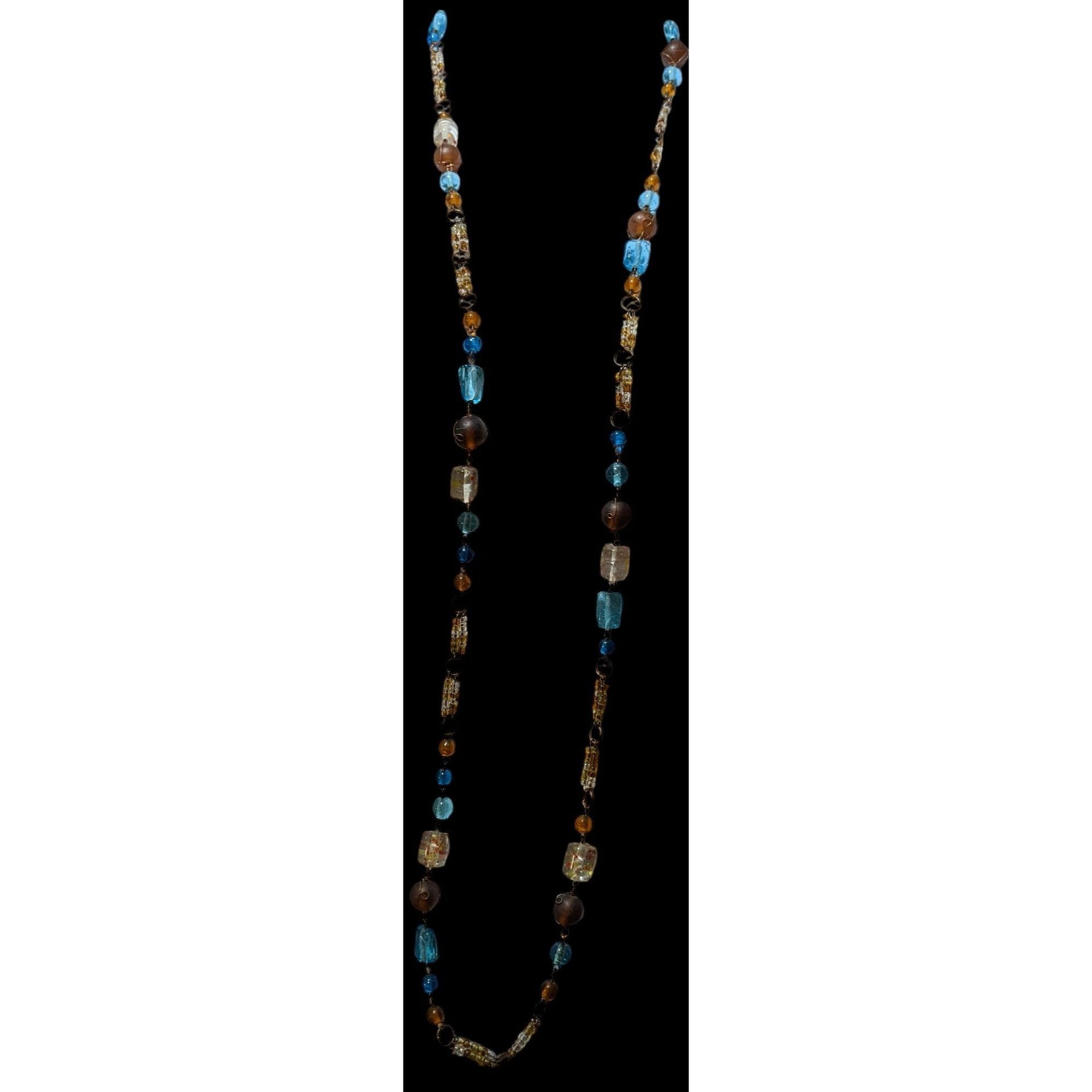 Other Vintage Bohemian Earthy Glass Beaded Necklace Size ONE SIZE - 4 Thumbnail