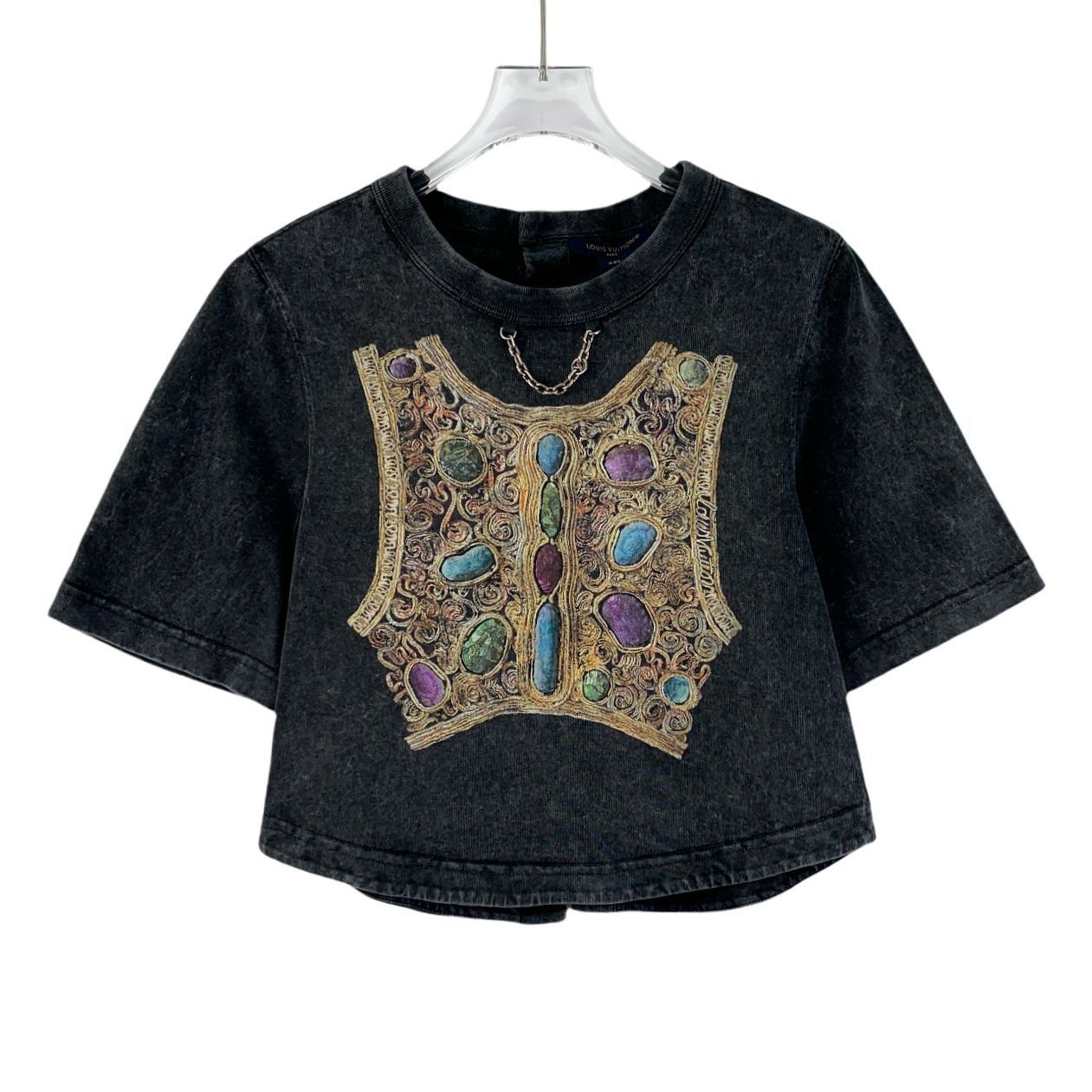 Louis Vuitton Louis Vuitton XXS Black & Grey Gemstone Printed Distressed C Size XXS / US 00 / IT 34 - 1 Thumbnail