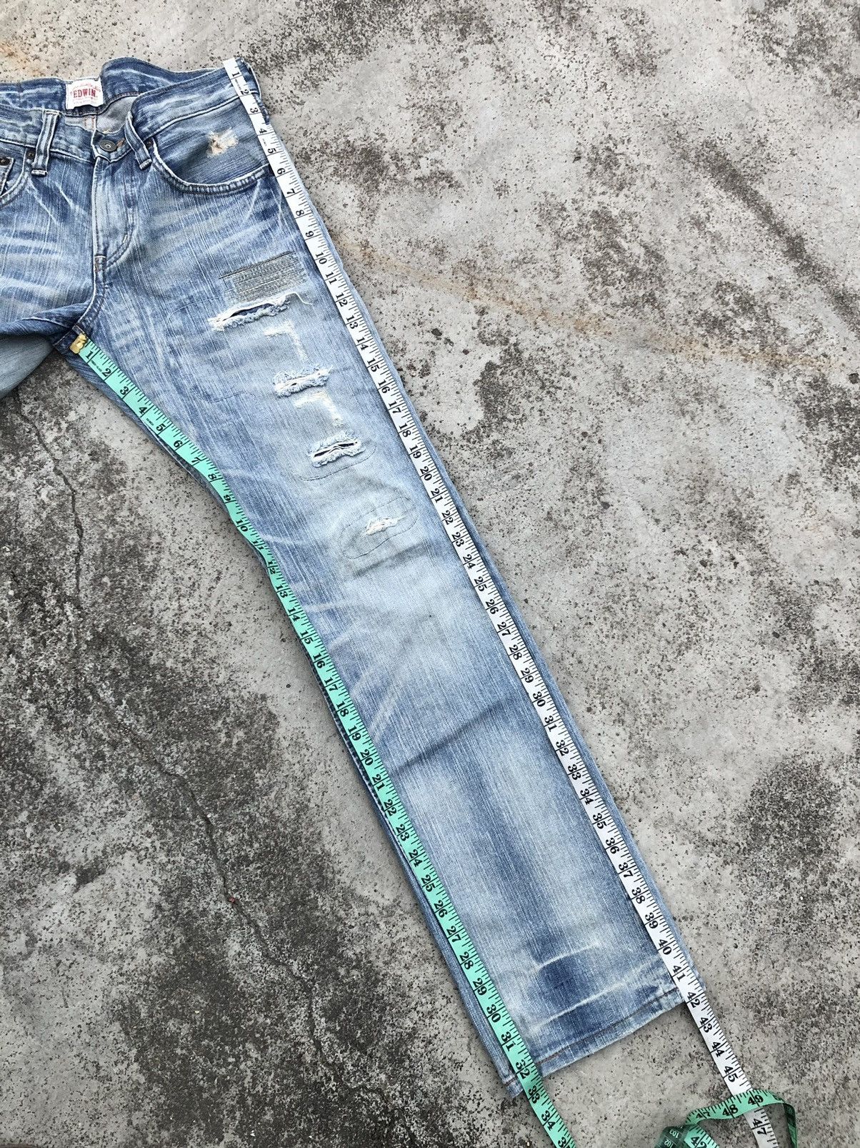 Edwin × Japanese Brand EDWIN PATCHWORK DISTRESSED DENIM Size US 30 / EU 46 - 11 Thumbnail