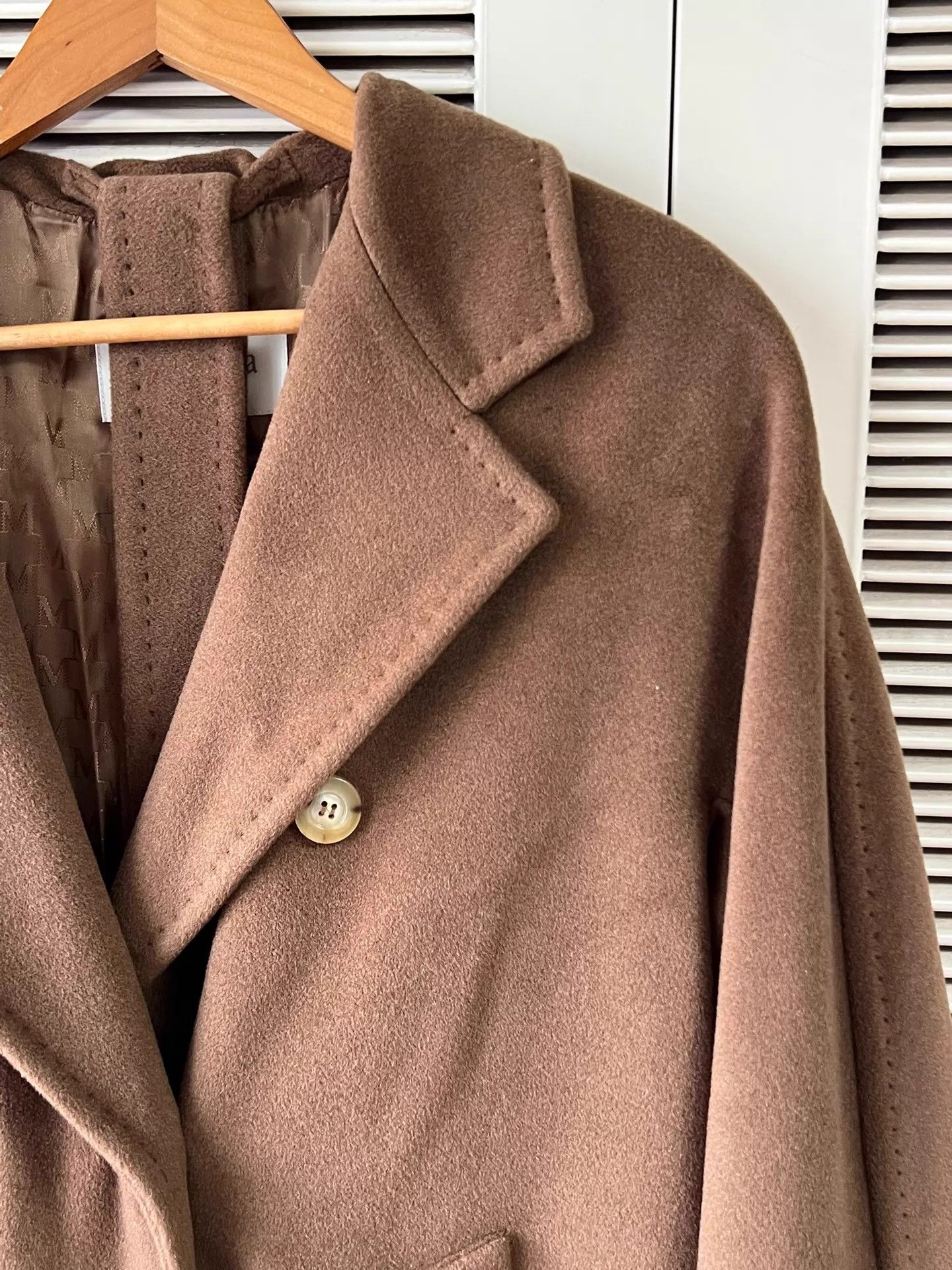 Max Mara MaxMara double-breasted long coat 38 M jacquard lining Size S / US 4 / IT 40 - 4 Thumbnail