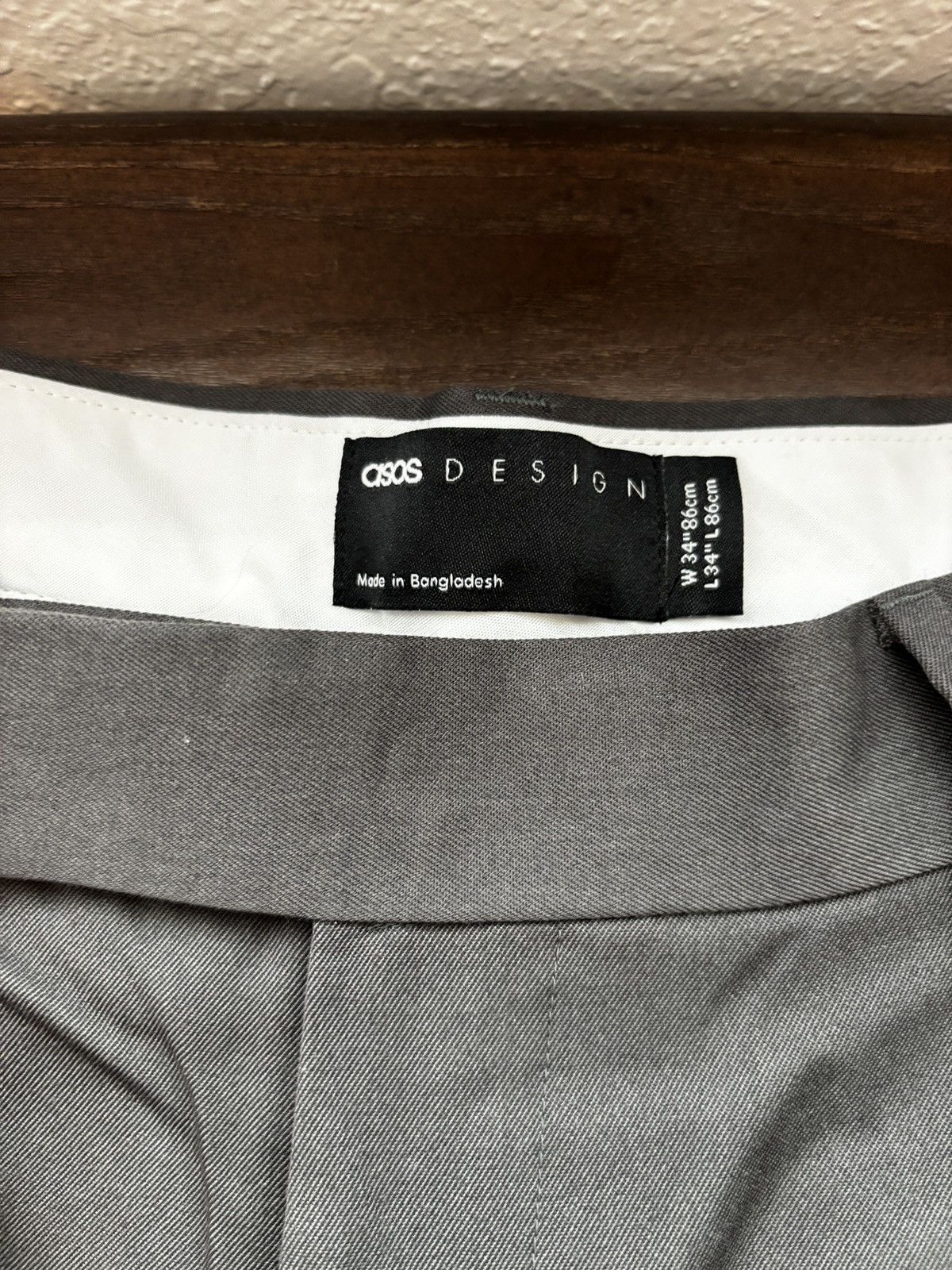 Asos ASOS CHARCOAL SUIT PANTS Size US 34 / EU 50 - 4 Thumbnail
