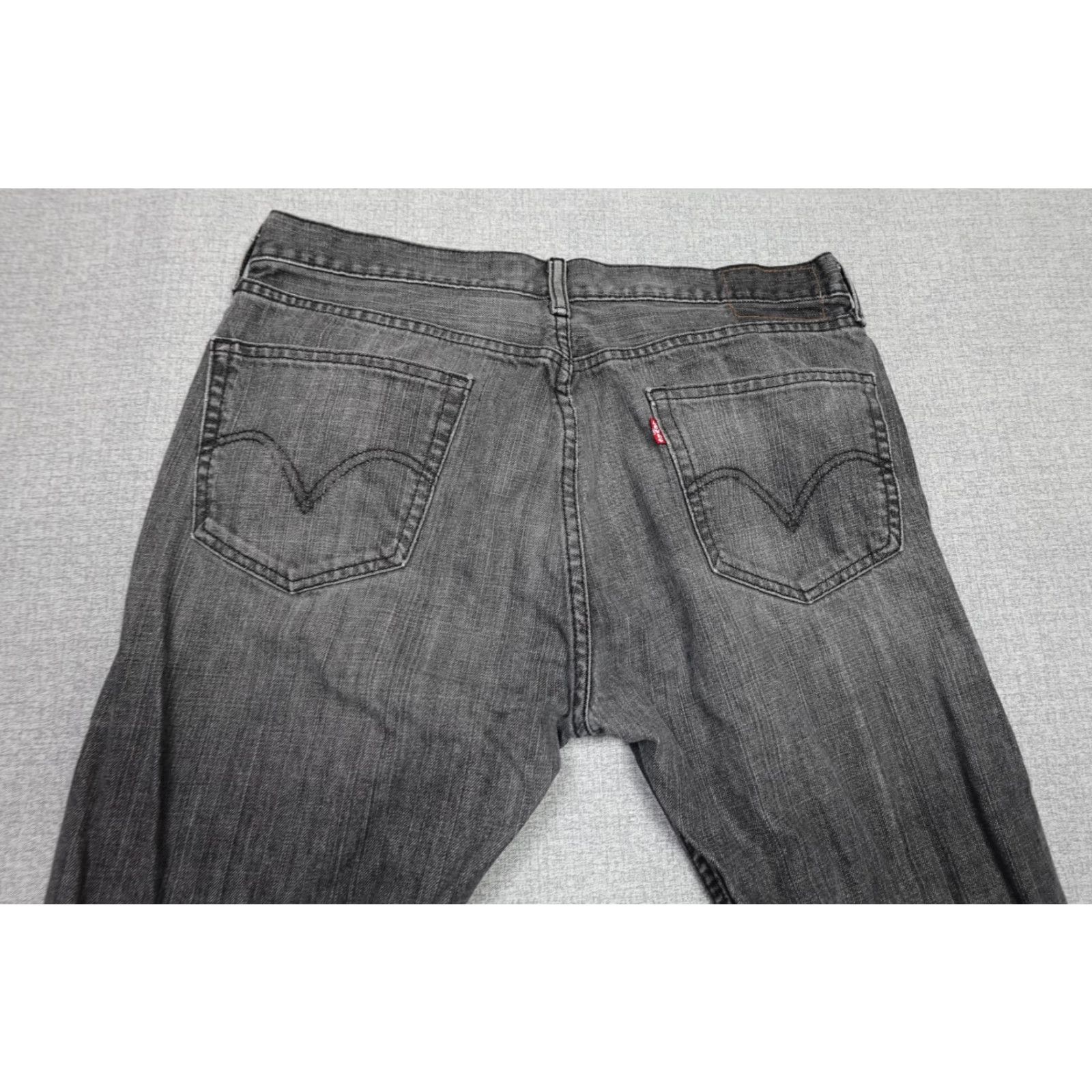 Levi's Levi's 505 Jeans Mens 36 Black Regular Straight Leg Dark Wash 5-Pocket Zipper Comfort Stretch Size US 36 / EU 52 - 5 Thumbnail