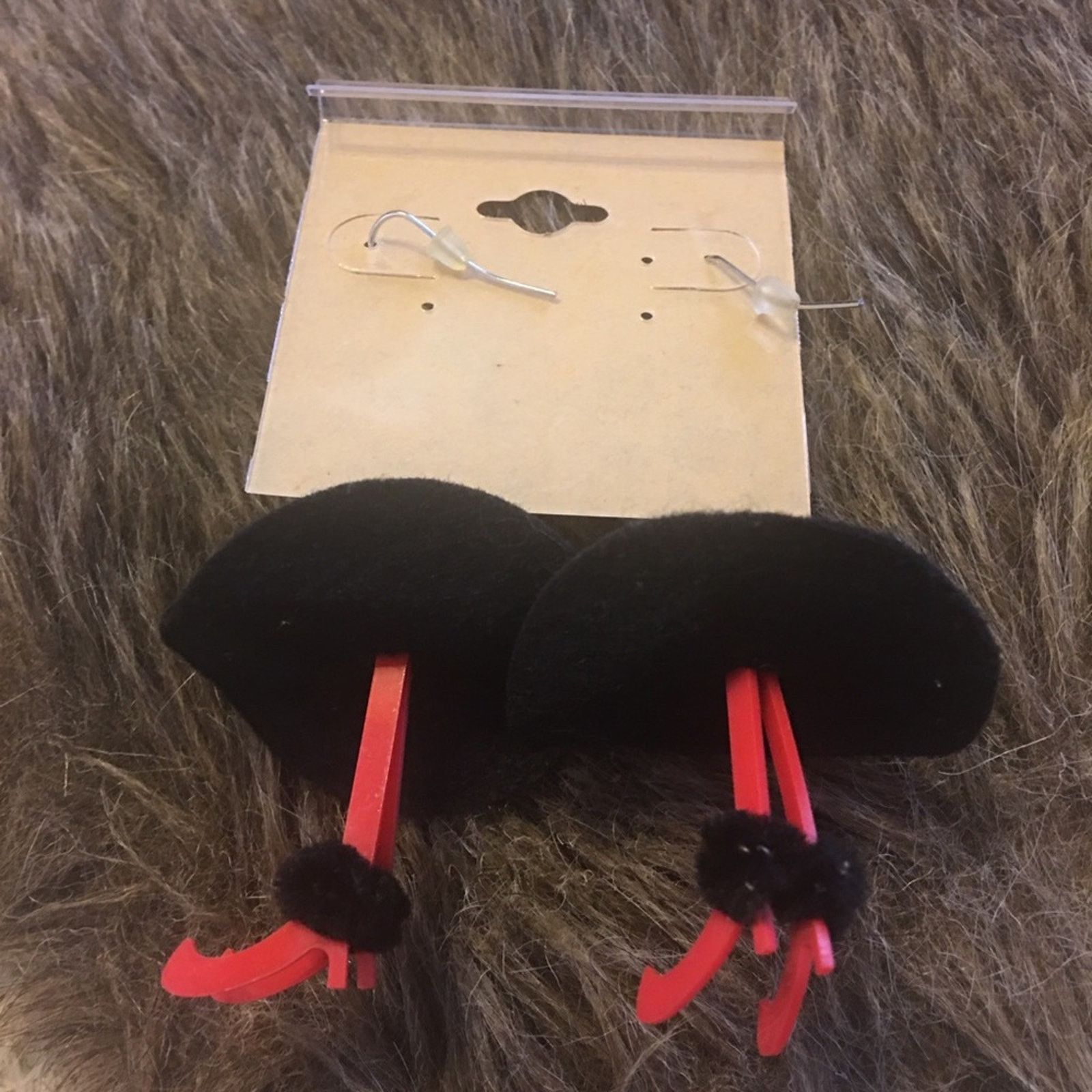 Jewelry Halloween witch hat with legs fish hook earrings Size ONE SIZE - 4 Thumbnail