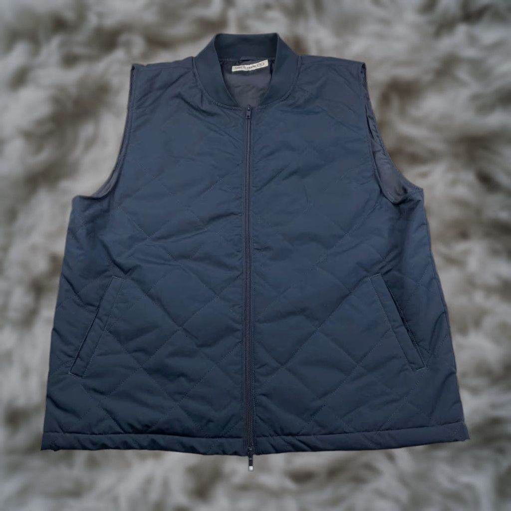 Vintage Line of Trade Men's Full Zip Quilted Vest Navy Blue XL Size US XL / EU 56 / 4 - 1 Thumbnail