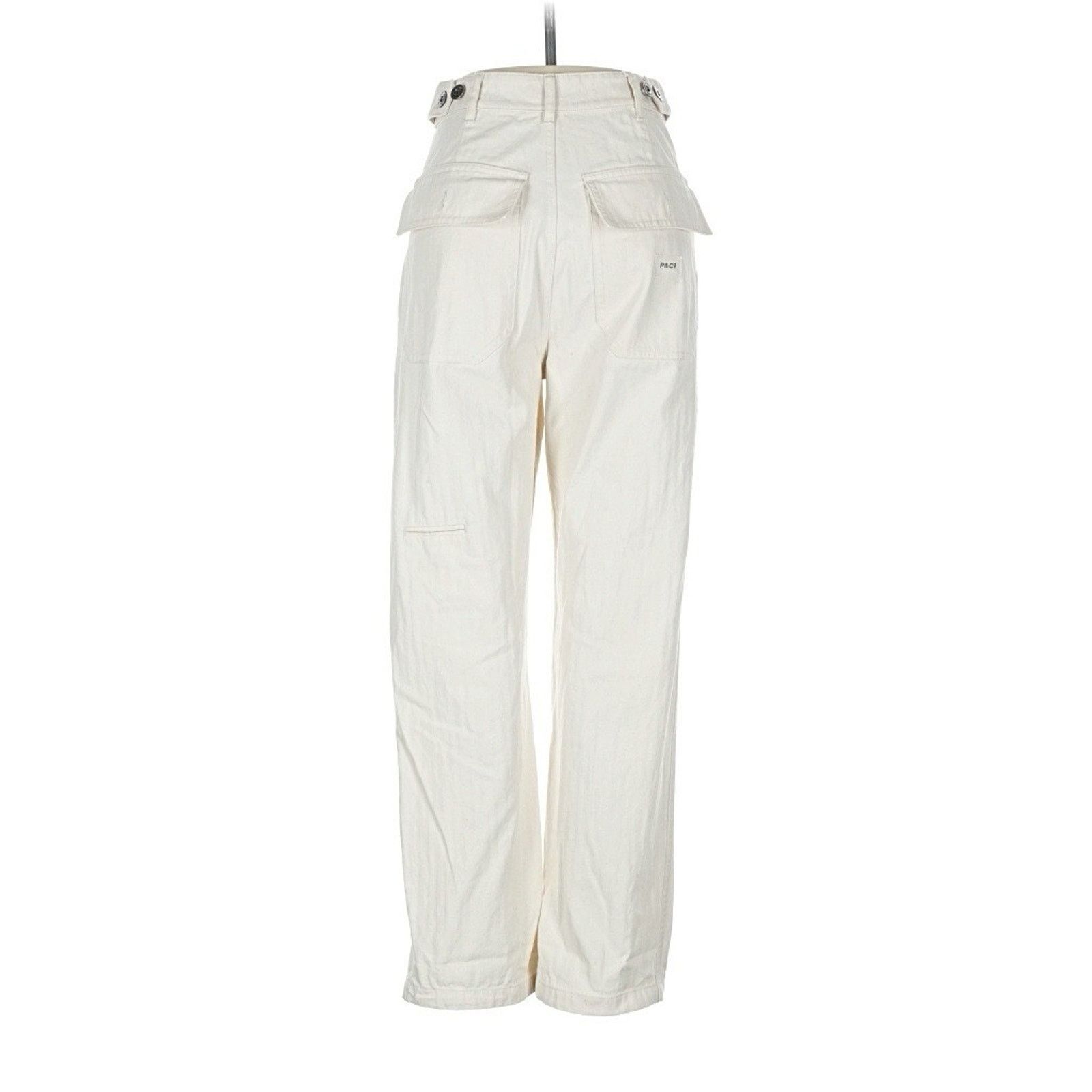 P&Co P&CO White Utility Cotton Straight Leg Pants UK 8 US 4 Size 27" / US 4 / IT 40 - 2 Thumbnail