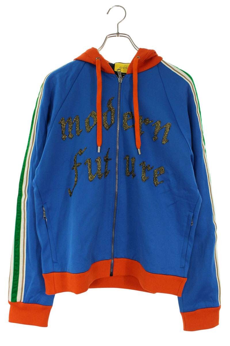 GUCCI x  コラボパーカー Gucci GUCCI x Mr. Porter Embroidered Logo Zip Hoodie Multi Size M