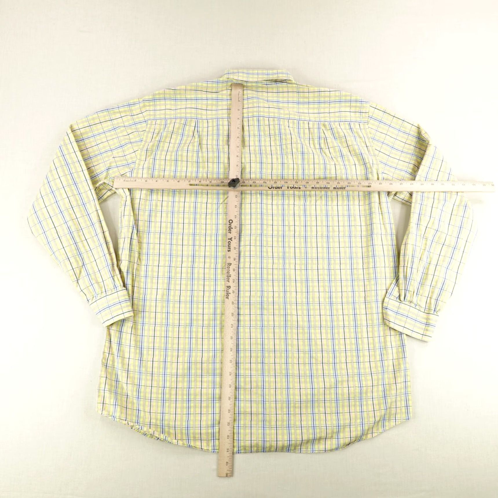 Paul & Shark VINTAGE Paul & Shark Button-Up Shirt Mens XLT Tall Yellow Blue Plaid Long Sleeve Casual Designer Italian Size US XL / EU 56 / 4 - 6 Thumbnail