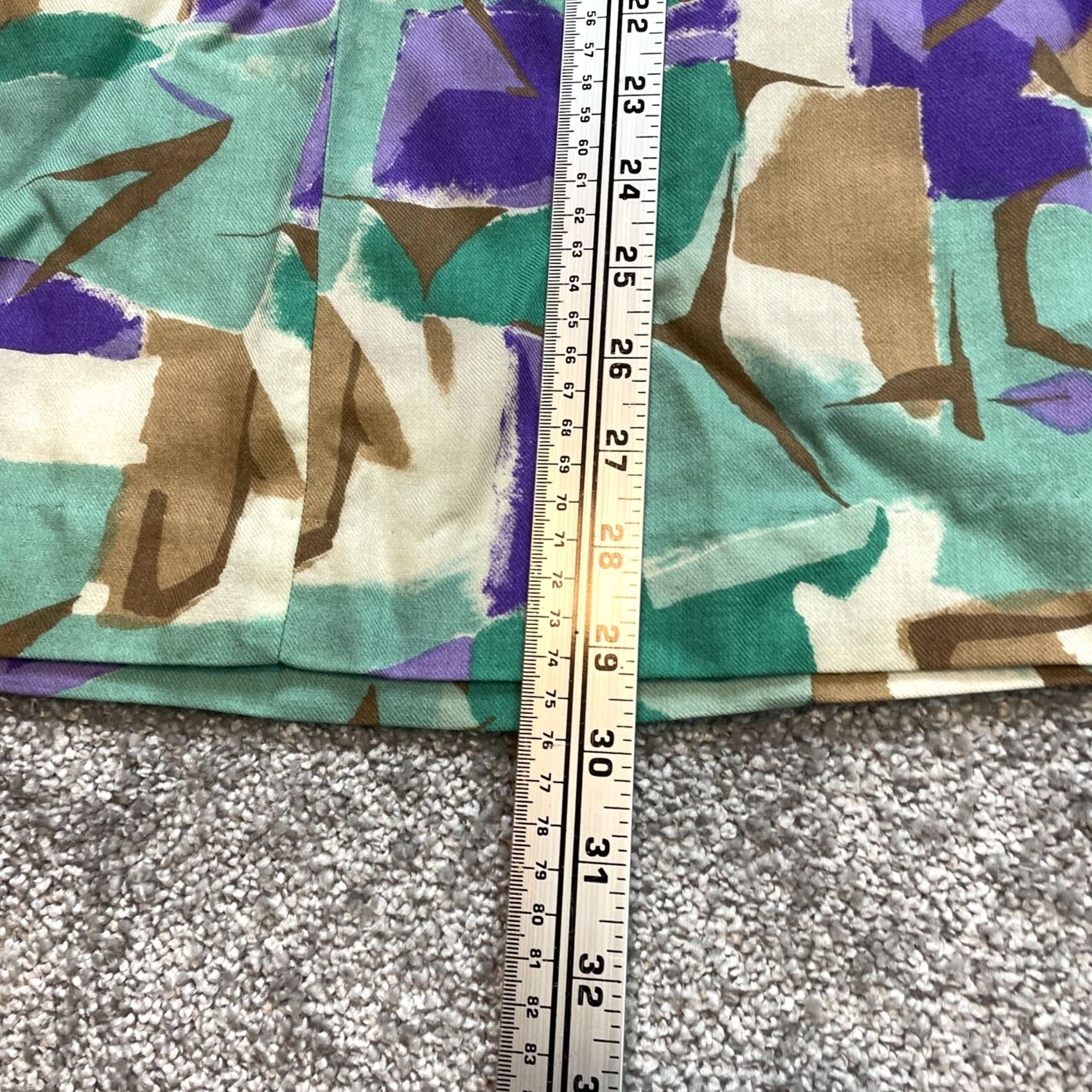 Vintage Campus Casuals Skirt Womens XL Green Elastic Waist Pocket Midi A-Line Ladies Night/Party Casual - Womens XL Green Elastic Waist Midi Skirt Size 40" / US 18 - 3 Thumbnail
