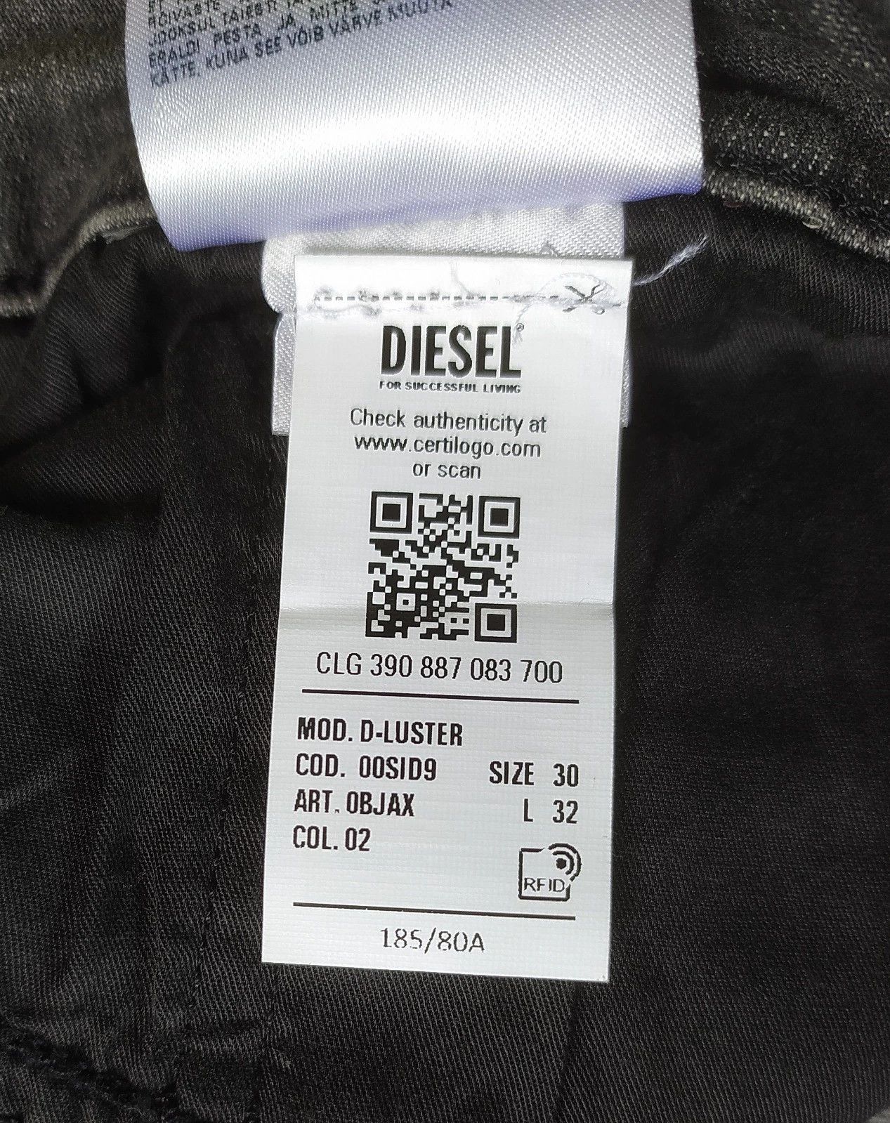 Diesel Diesel D-LUSTER L.32 MENS JEANS T/9622 Size US 30 / EU 46 - 9 Thumbnail