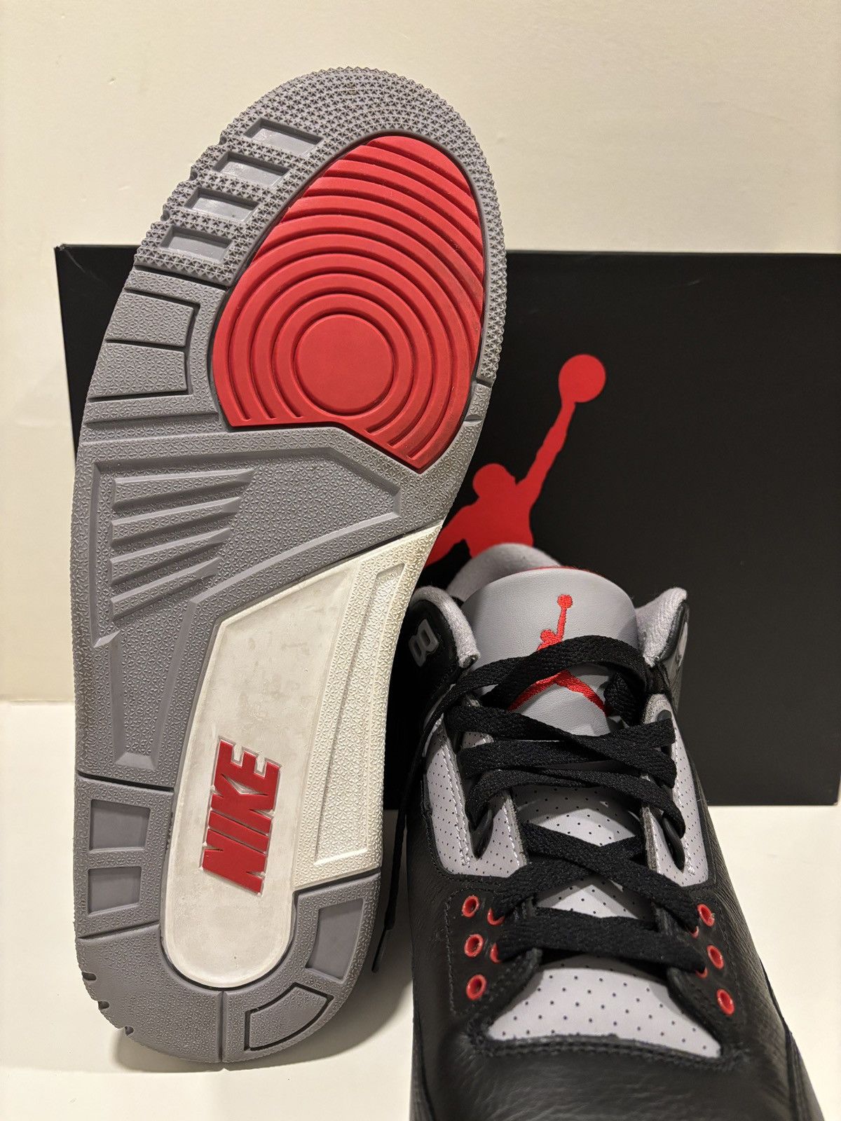 Jordan Brand Jordan 3 Retro OG Black Cement (2024) Size US 12 / EU 45 - 9 Thumbnail