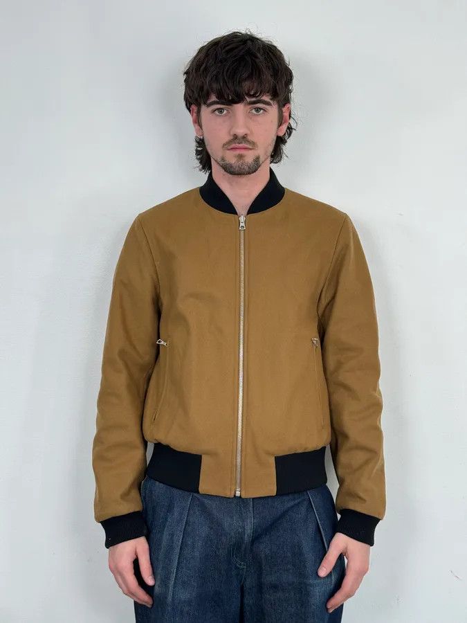 Dries Van Noten AW2015 Dries Van Noten Reversible Beige & Navy Bomber Jacket Size US M / EU 48-50 / 2 - 6 Thumbnail