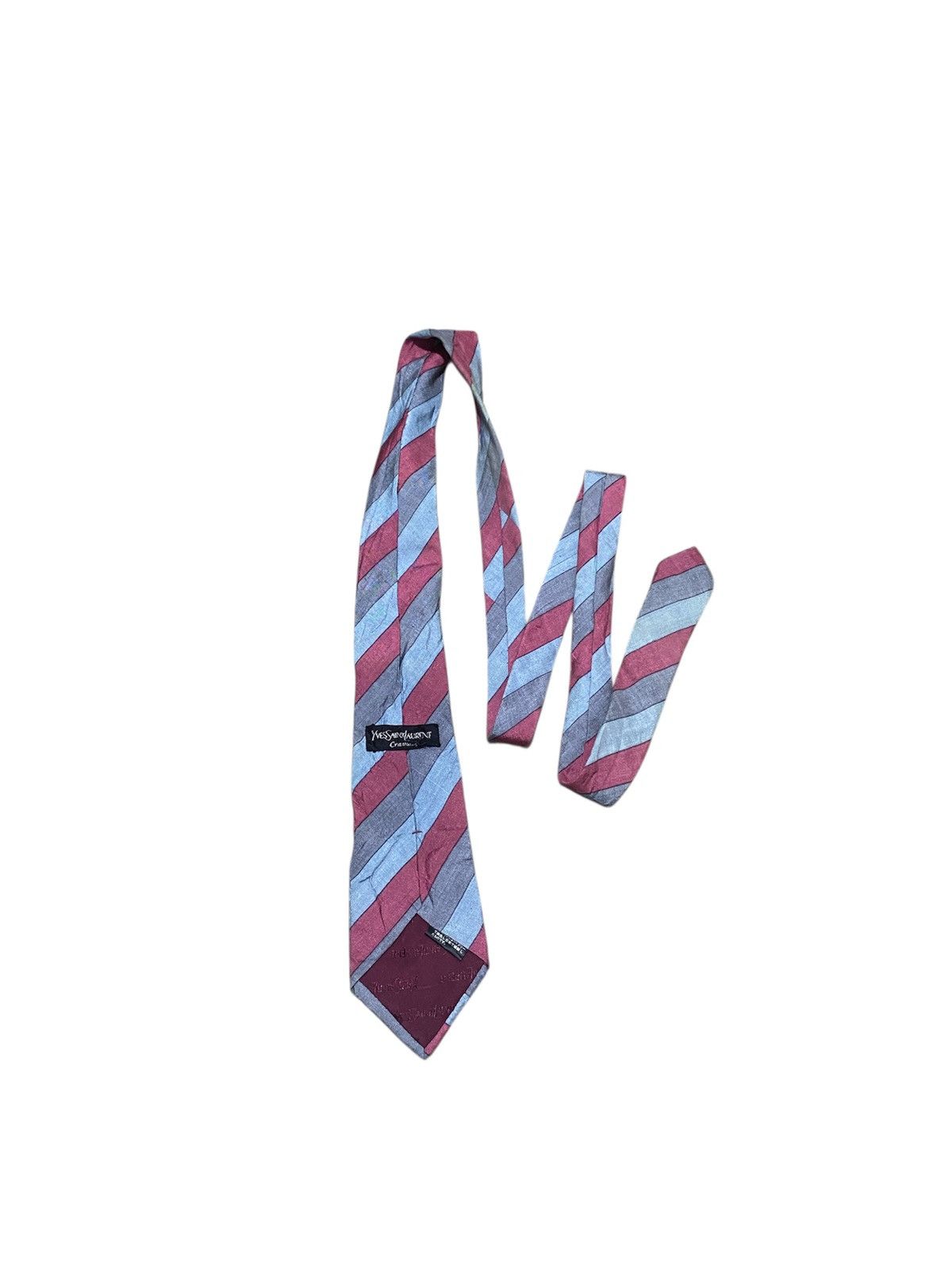 Yves Saint Laurent Yvest saint laurent stripe craves Silk Tie Size ONE SIZE - 2 Thumbnail