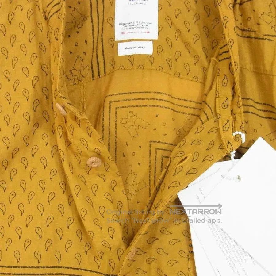 Visvim VISVIM Mustard Paisley Pattern Shirt. Size US XL / EU 56 / 4 - 4 Thumbnail