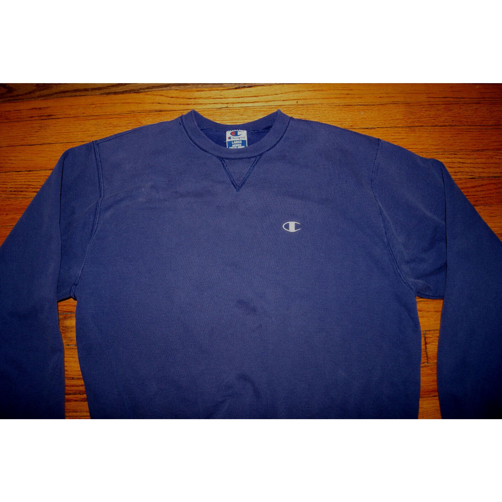 Champion VTG Champion Single V Crewneck Sweatshirt L USA Navy Blue Size US L / EU 52-54 / 3 - 1 Thumbnail