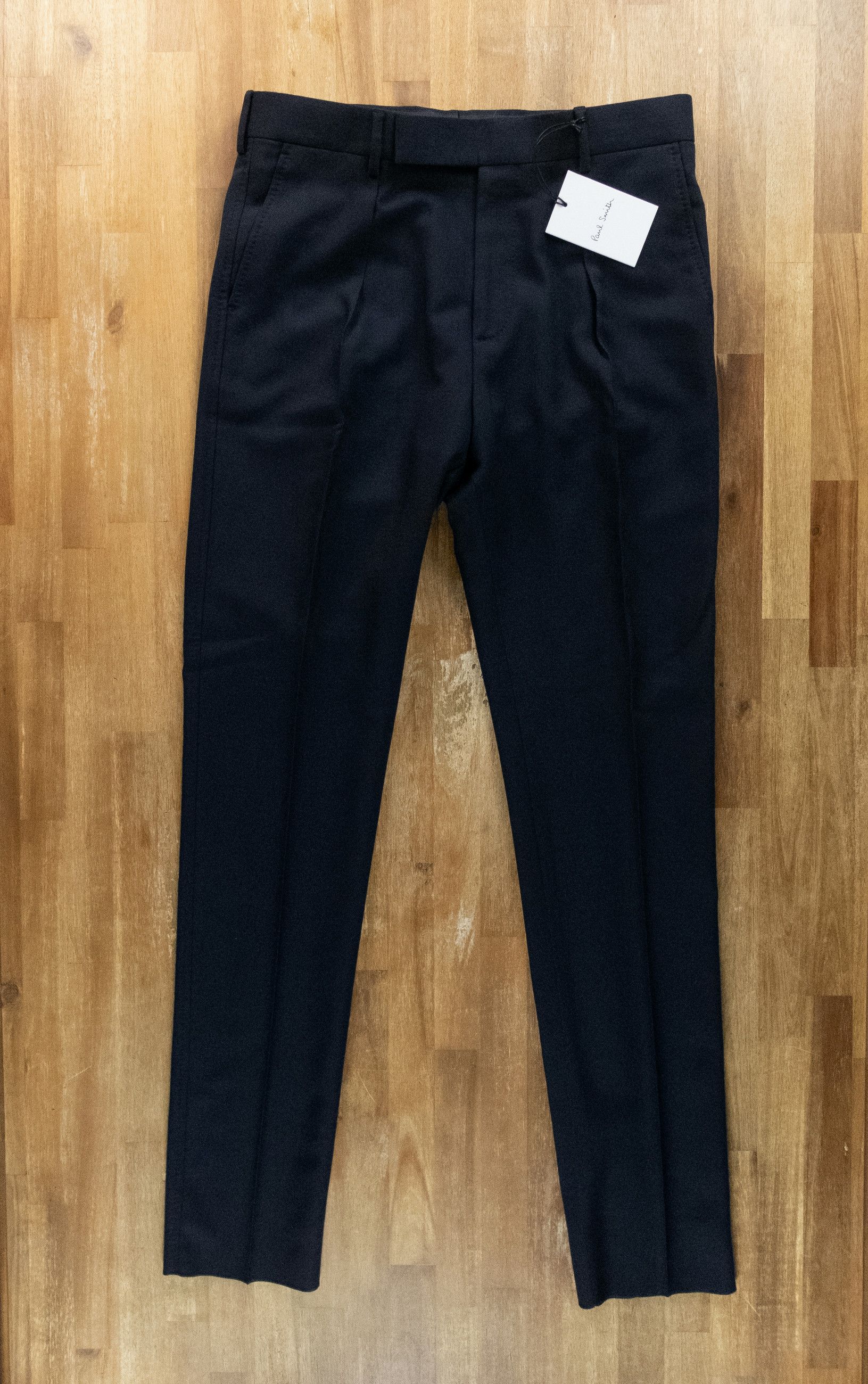 Paul Smith PAUL SMITH slim fit navy blue wool dress pants trousers 32 Size US 32 / EU 48 - 1 Thumbnail