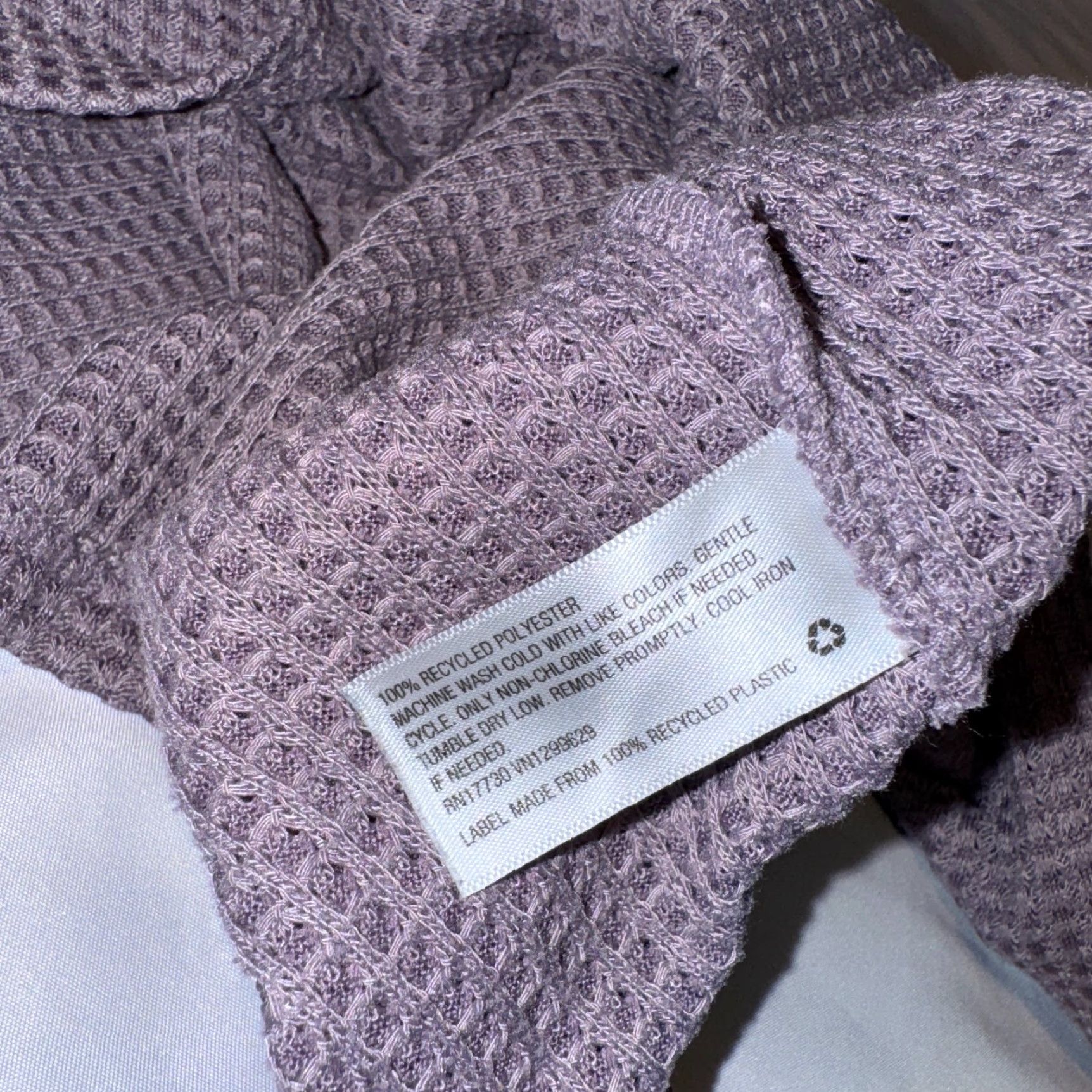 Vintage Knox Rose Womens Top M Dusty Purple Casual Waffle Texture Lagenlook Soft Shirt Knit Pullover Long Sleeve Balloon Neck Round Sleeve Size M / US 6-8 / IT 42-44 - 6 Thumbnail