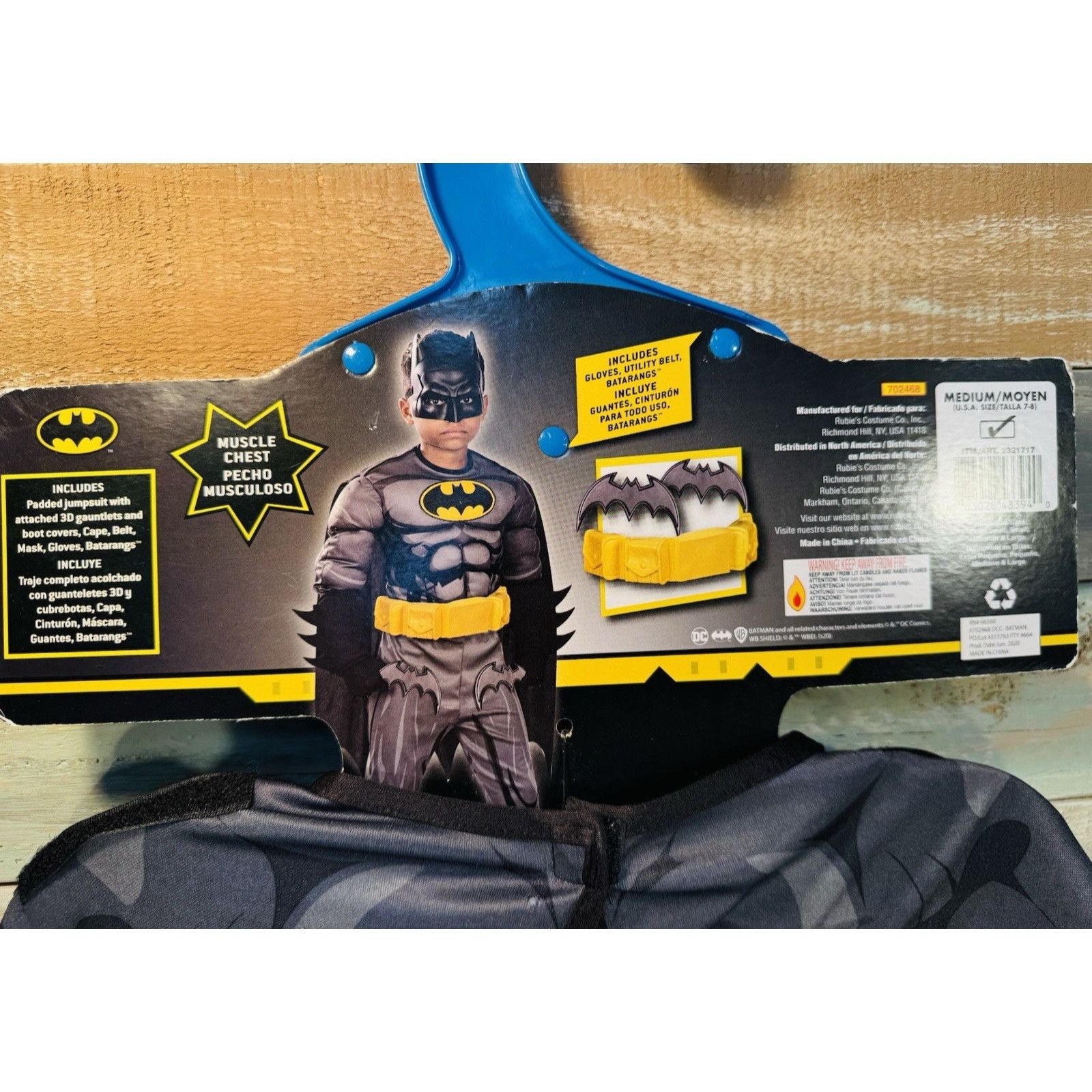 DC DC BATMAN Boys Jumpsuit, Cape, Mask, Boot Tops & Gloves Hall Size ONE SIZE - 6 Thumbnail