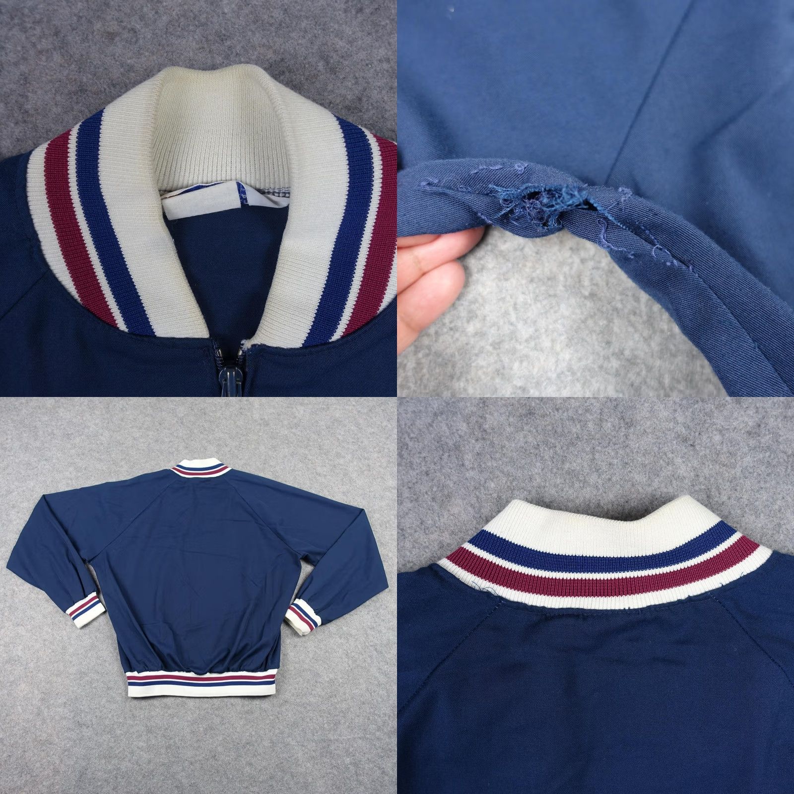 Fred Perry VINTAGE Fred Perry Track Jacket Mens Large Blue Full Zip Bomber Coach Crest 80s Size US L / EU 52-54 / 3 - 8 Thumbnail