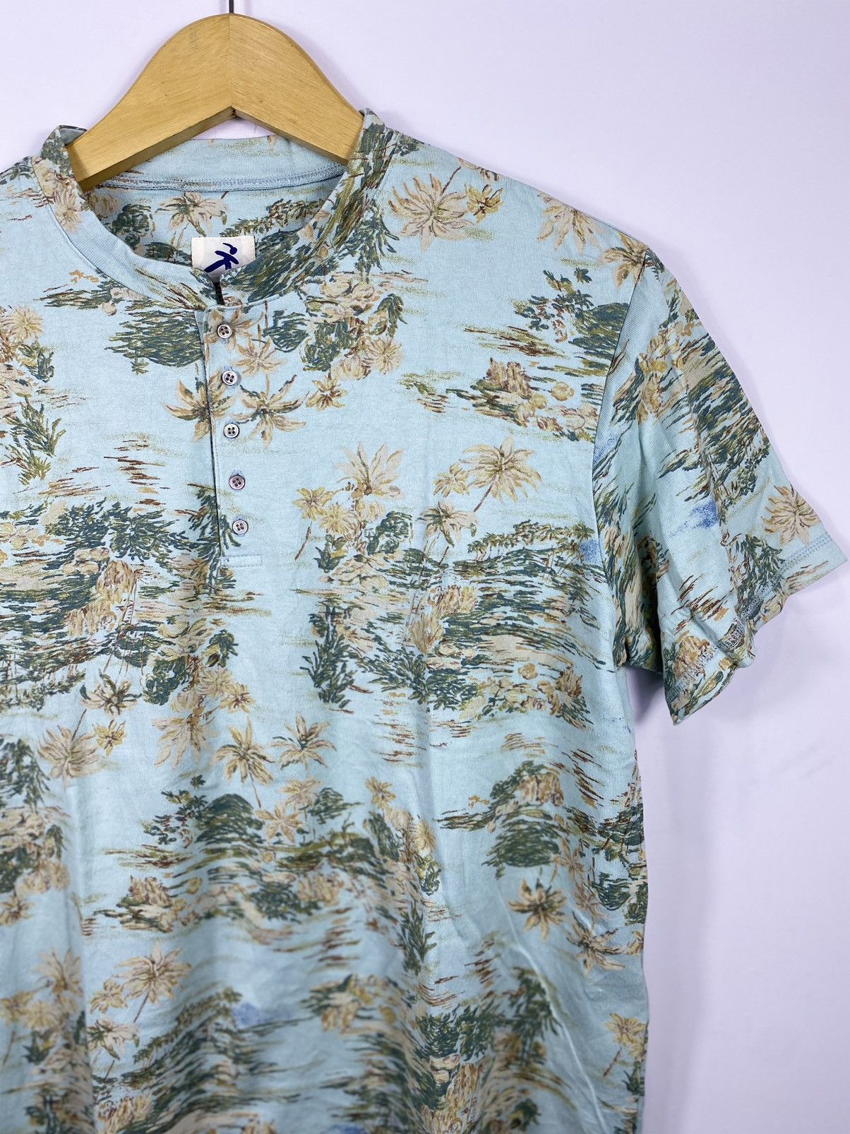 Hai Sporting Gear × Issey Miyake × Japanese Brand Vintage Hai sporting Gear Painting print shirt issey miyake Size US M / EU 48-50 / 2 - 2 Thumbnail