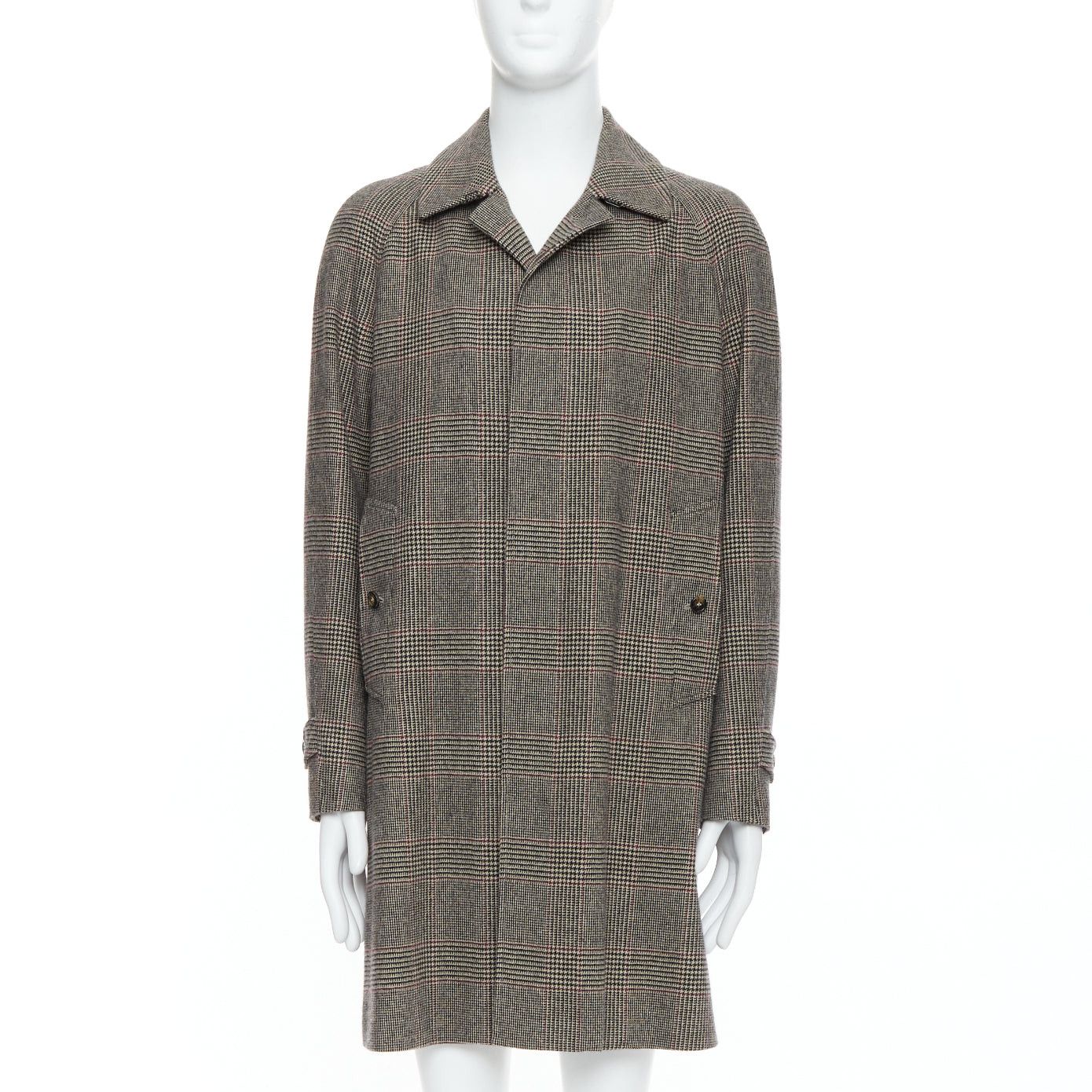 Loro Piana LORO PIANA Cashmere Green Storm System beige herringbone long coat M Size US M / EU 48-50 / 2 - 1 Thumbnail