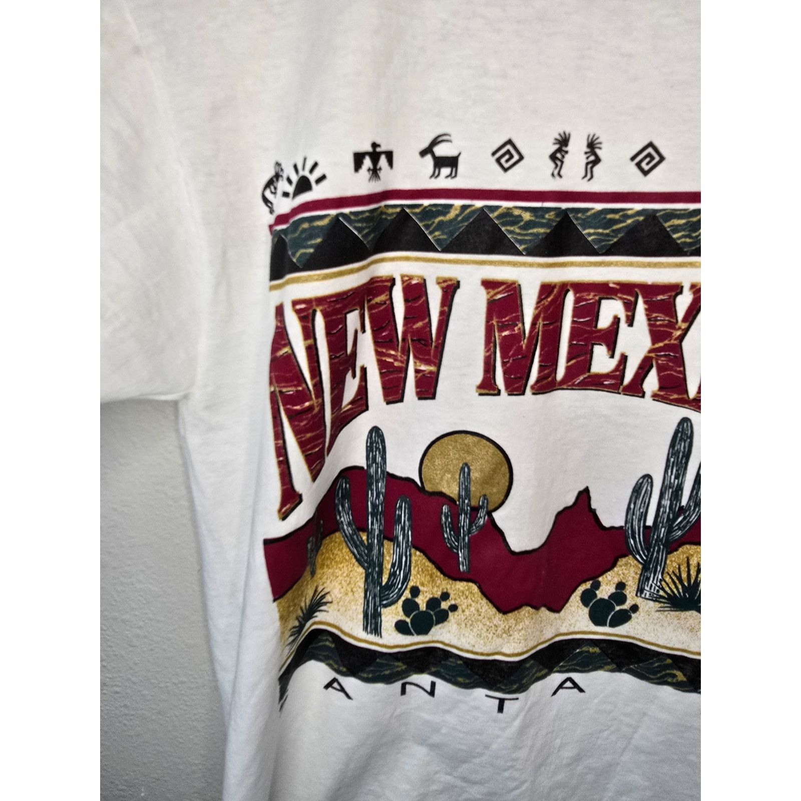 Jerzees × Vintage Vintage Test Print White New Mexico Floral Door Country Tee Size US M / EU 48-50 / 2 - 3 Thumbnail