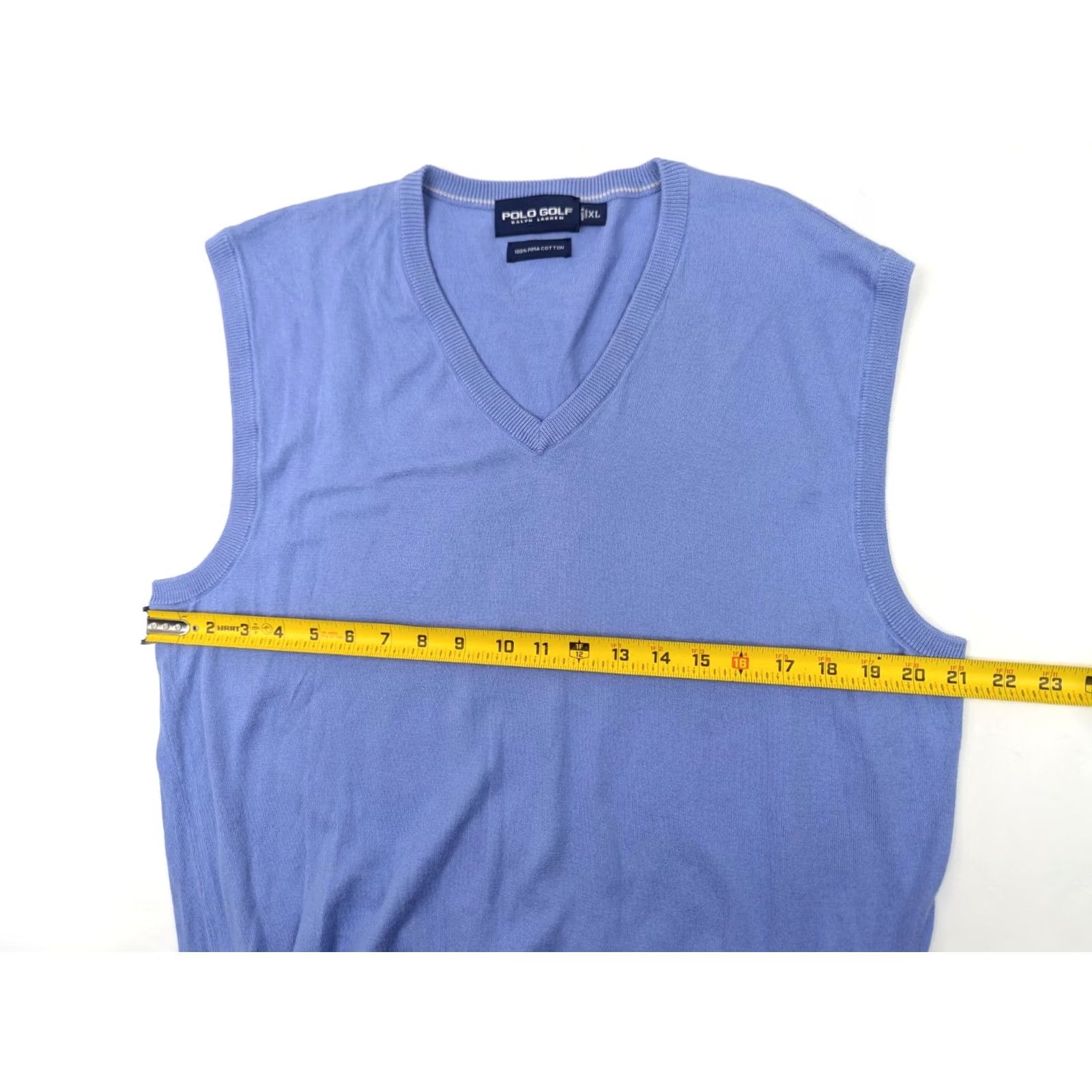 Polo Ralph Lauren Polo Ralph Lauren Polo Golf Men’s Pima Cotton Lightweight Vest XL Blue Sleeveless V-Neck Size US L / EU 52-54 / 3 - 7 Thumbnail