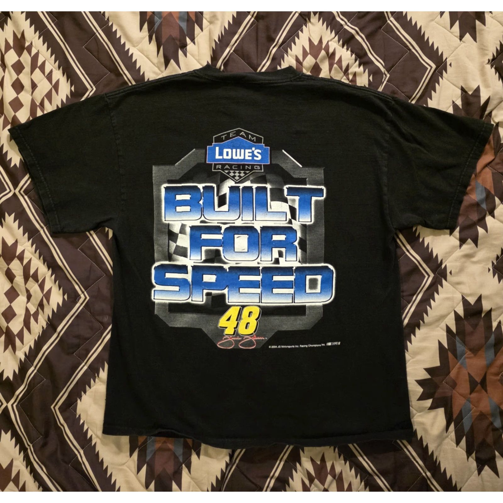 NASCAR VINTAGE Racing Champions Jimmie Johnson NASCAR Double-Sided T Shirt Black Large Size US L / EU 52-54 / 3 - 2 Thumbnail