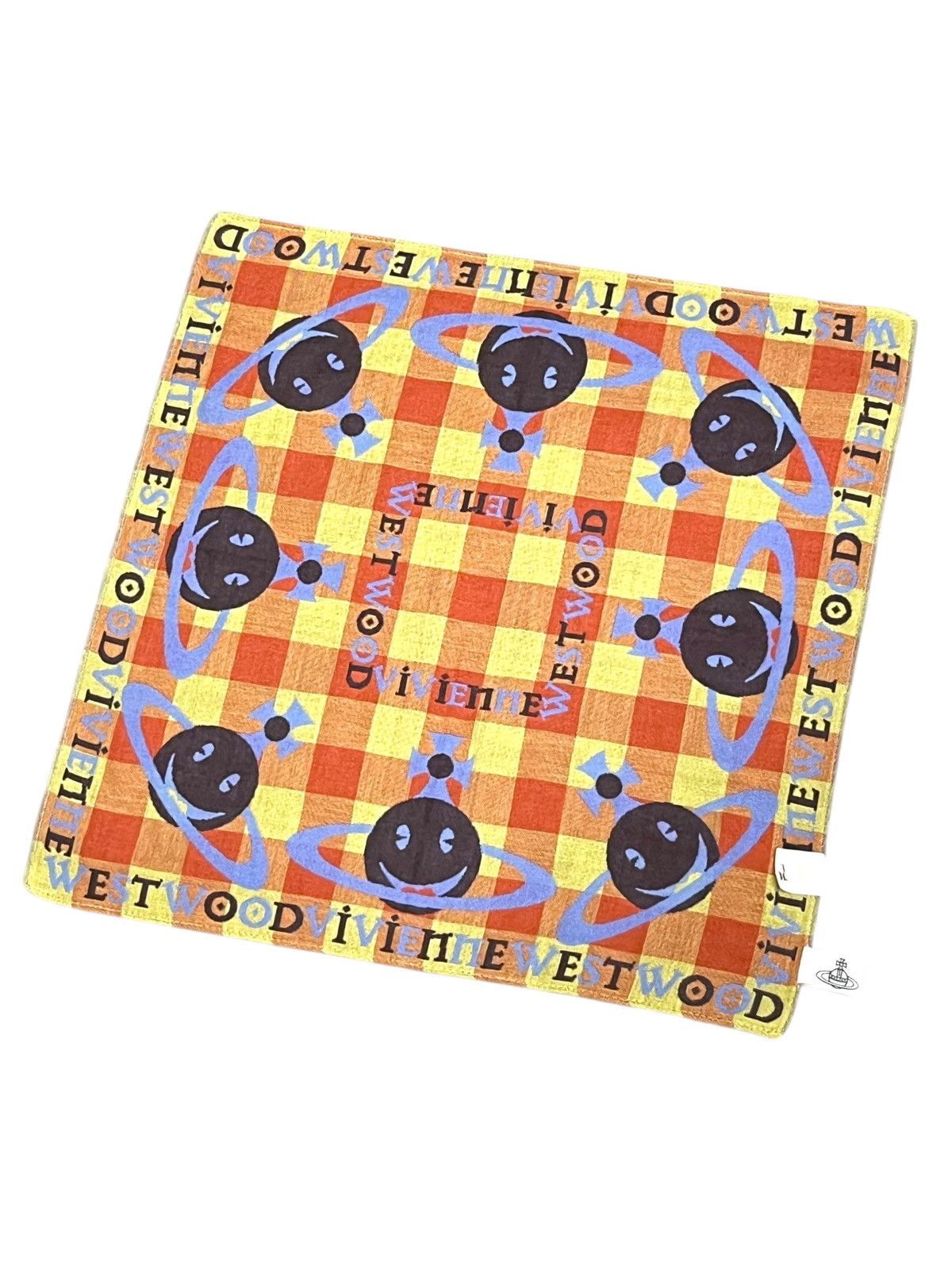 Vivienne Westwood DOPE RARE🔥VIVIENNE WESTWOOD SMILEY ORB Cotton Handkerchief Size ONE SIZE - 4 Thumbnail