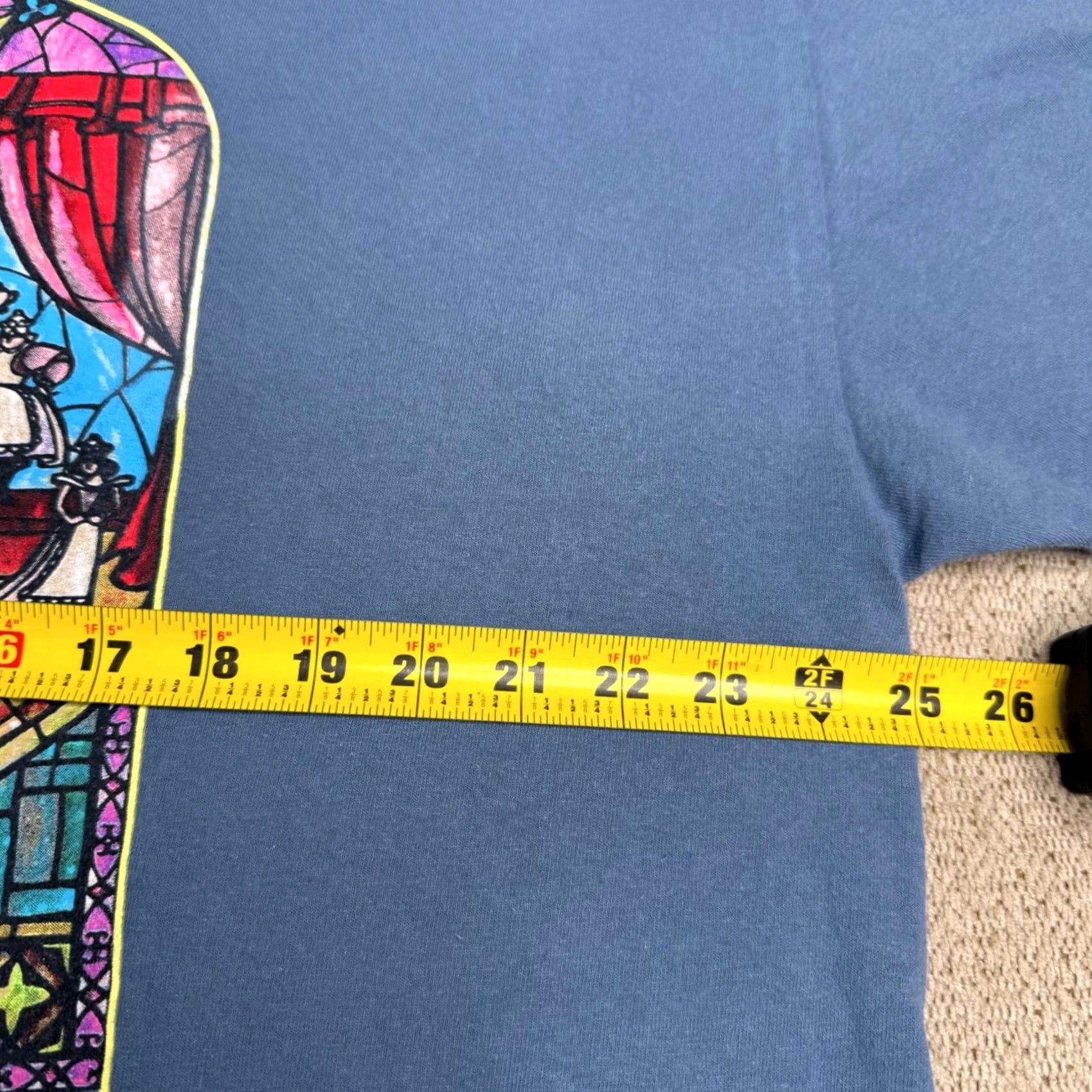 Disney Disney Beauty and the Beast T-Shirt Mens 2XL Stained Glass Graphic Crew Neck Short Sleeve Blue 2X Big & Tall Disney Adult Movie Tee Casual Comfortable Size US XXL / EU 58 / 5 - 5 Thumbnail