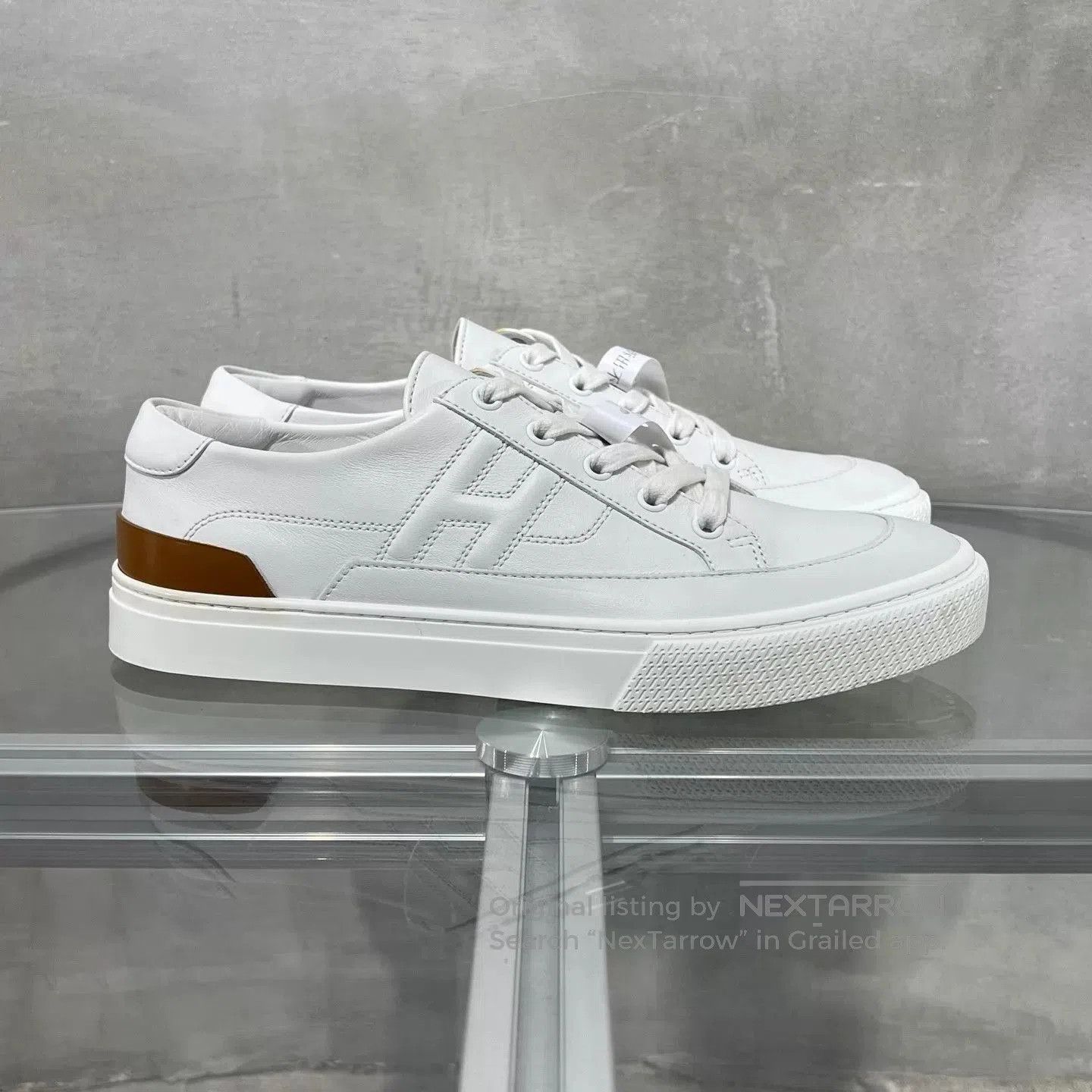 Hermes White Low. Size US 7 / EU 40 - 4 Thumbnail
