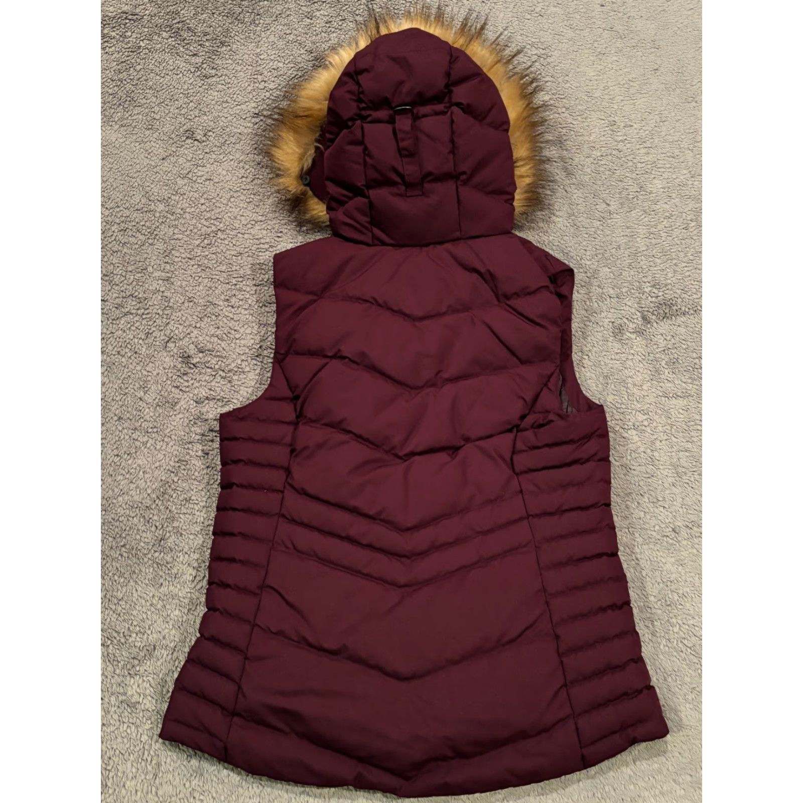 Vintage VINTAGE Alpine Design Womens Down Puffer Vest Sleeveless Zip Hooded Removable Fur Trim Wool Ski Red Small Womens Size S / US 4 / IT 40 - 5 Thumbnail