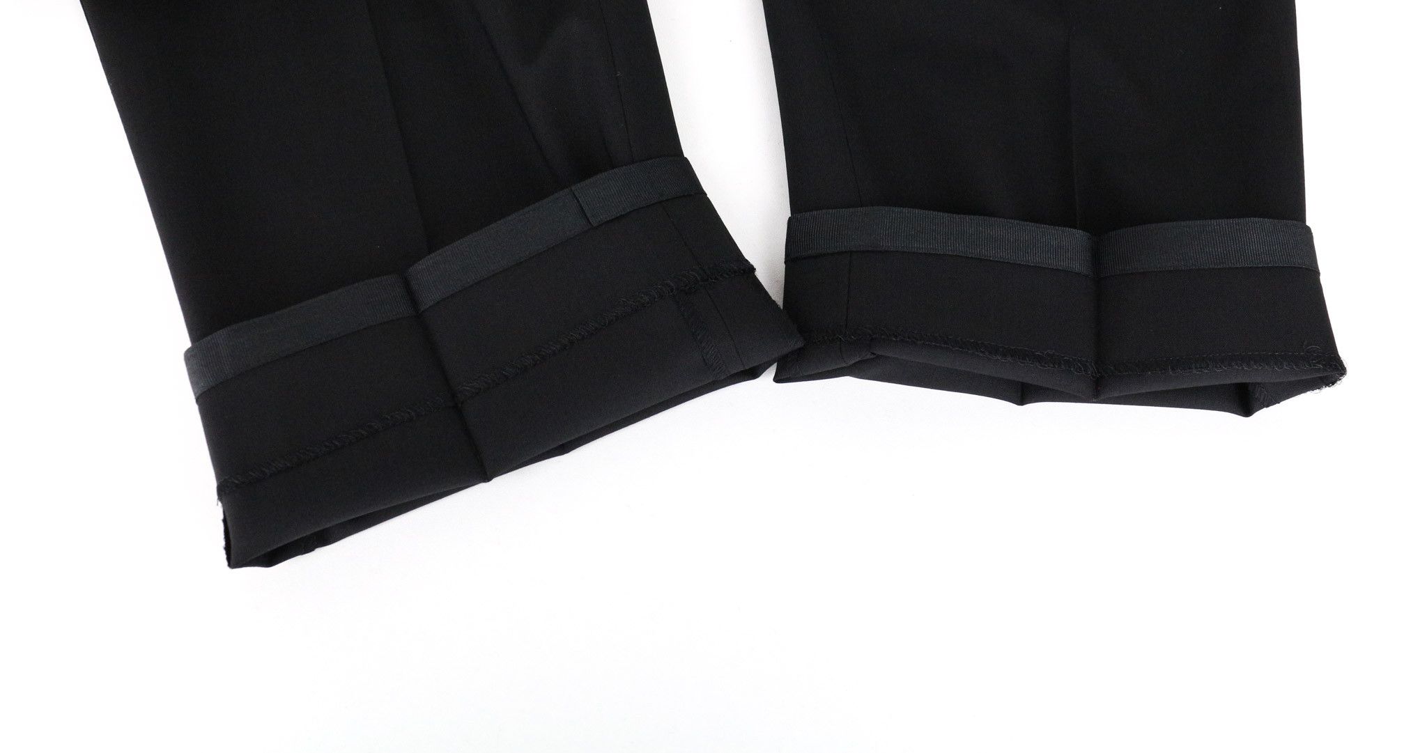 Suitsupply BRESCIA UK40R Black Wool Stretch Front Trousers 73332 Size 40R - 8 Thumbnail
