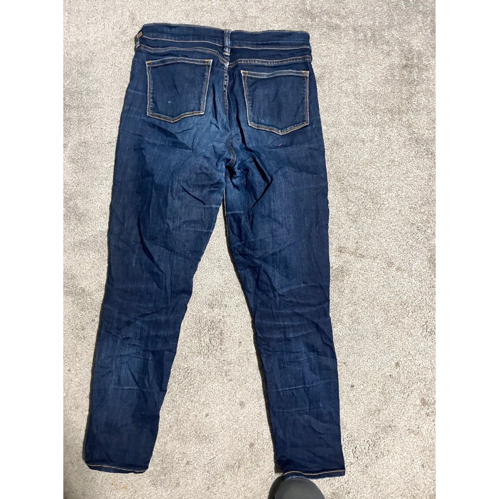 J.Crew JCREW Women Jeans 27/28 Dark Wash Mid Rise Stretch Skinny Style C9176 Size 27" / US 4 / IT 40 - 3 Thumbnail