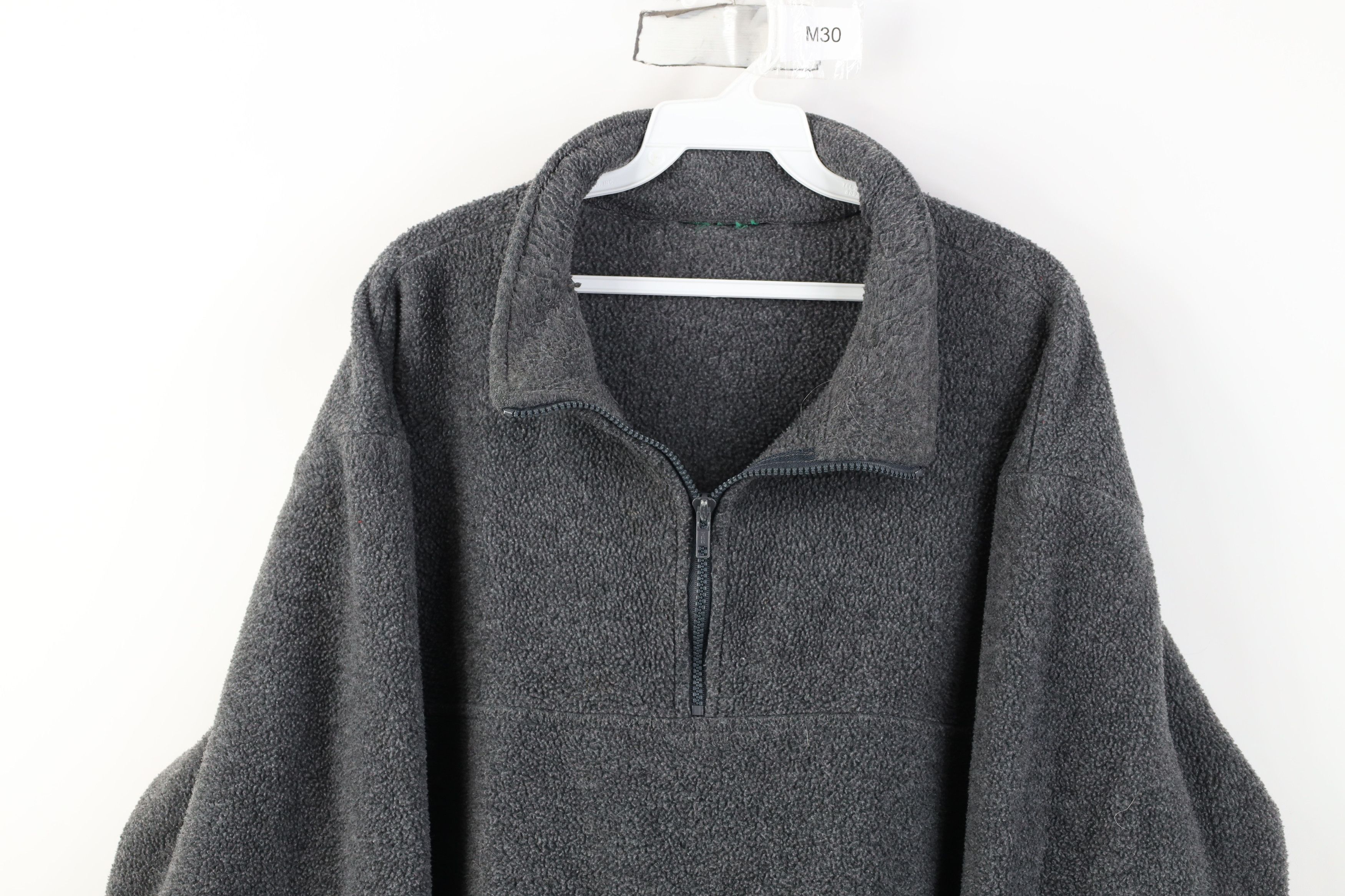 Vintage Vintage 90s Streetwear 1/4 Half Zip Fleece Sweater Gray Size US L / EU 52-54 / 3 - 2 Thumbnail