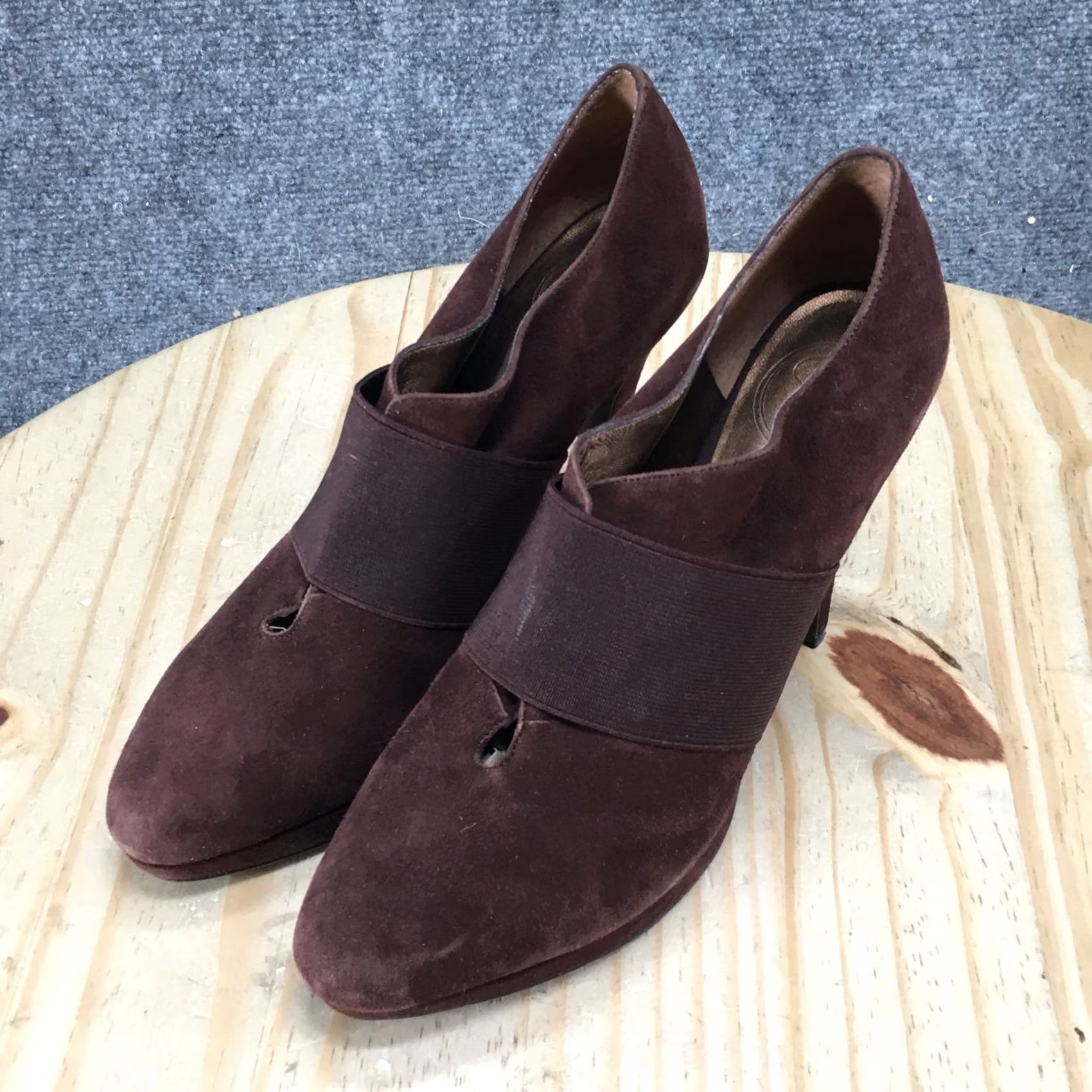 Jessica Simpson Jessica Simpson By Jessica Boots Womens 8.5 Brown Ankle Booties Suede Stiletto Boots Size US 9 / IT 39 - 3 Thumbnail