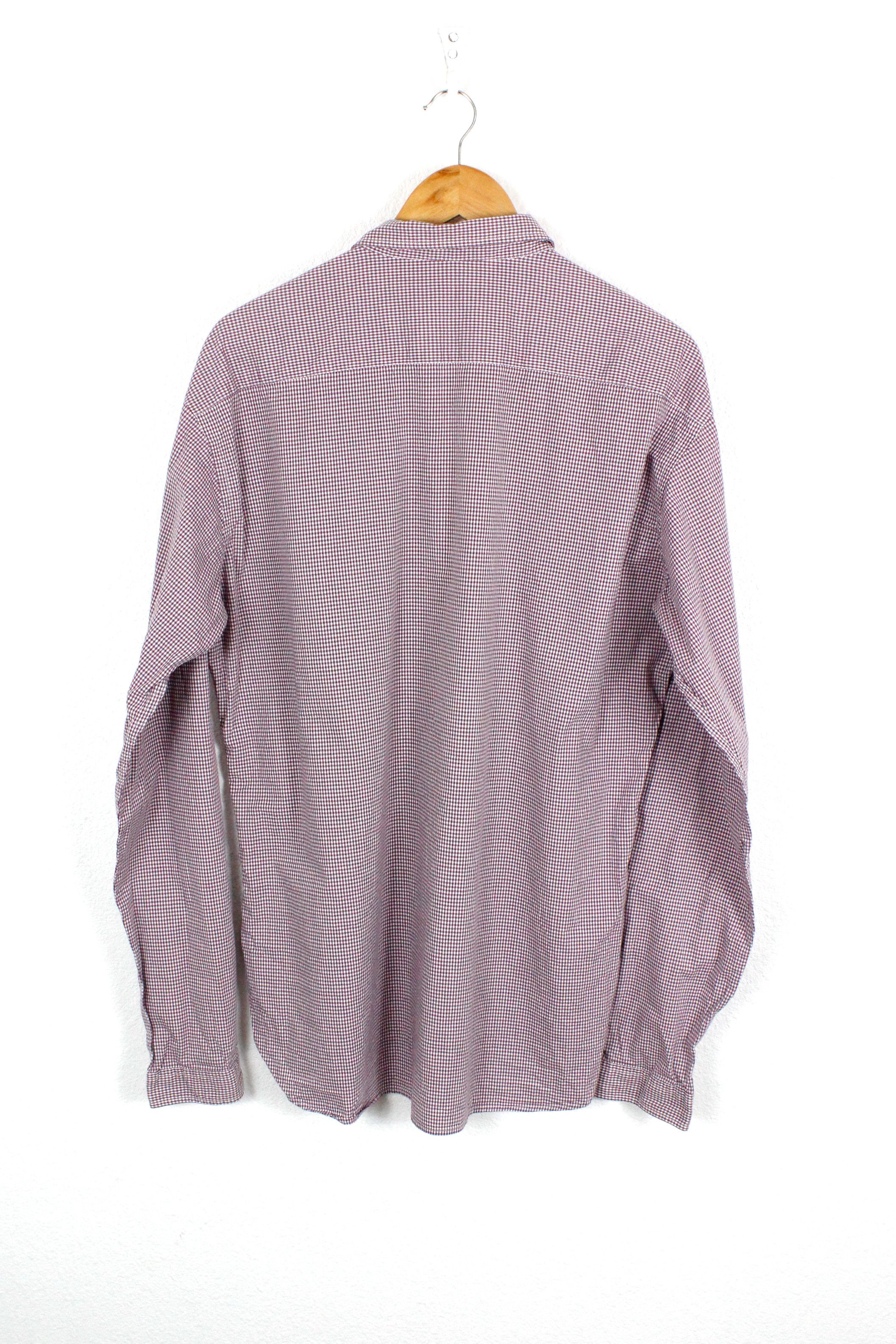 Oliver Spencer × Vintage Oliver Spencer Burgundy Check Heritage Shirt Size US XL / EU 56 / 4 - 5 Thumbnail