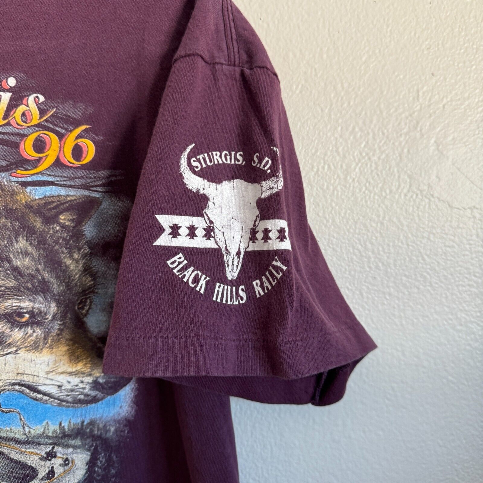 Harley Davidson × Vintage Vintage 1996 90s Sturgis Biker 3D Emblem Black Hills T-Shirt Size US L / EU 52-54 / 3 - 4 Thumbnail