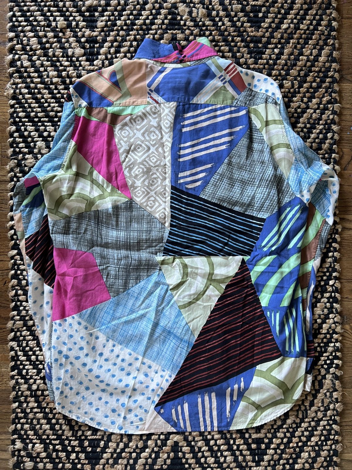 Yohji Yamamoto Yohji Yamamoto Pour Homme SS02 Abstract Print Button Up Size US L / EU 52-54 / 3 - 3 Thumbnail