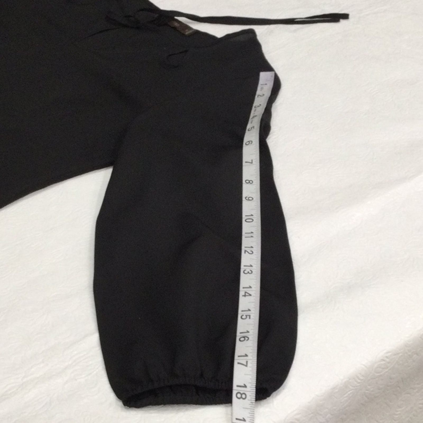 Other The Limited Black Front Key Hole Tie Neckline Blouse Size S Size S / US 4 / IT 40 - 15 Thumbnail