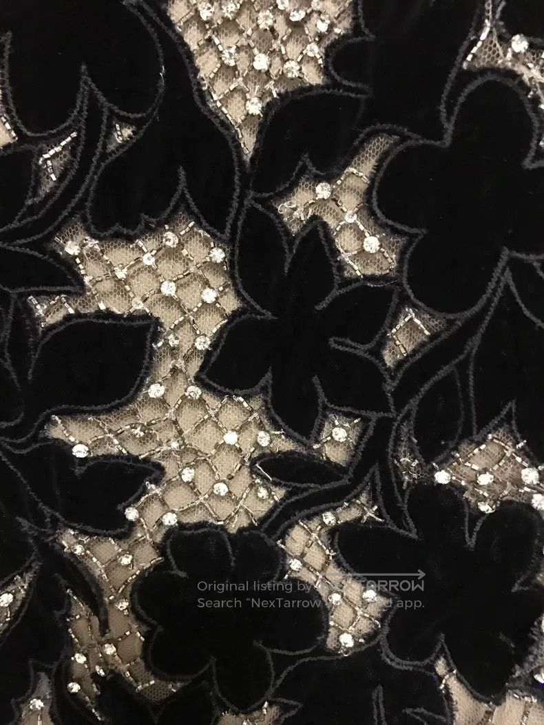 Valentino Valentino Baby's breath velvet black dress Size M / US 6-8 / IT 42-44 - 4 Thumbnail