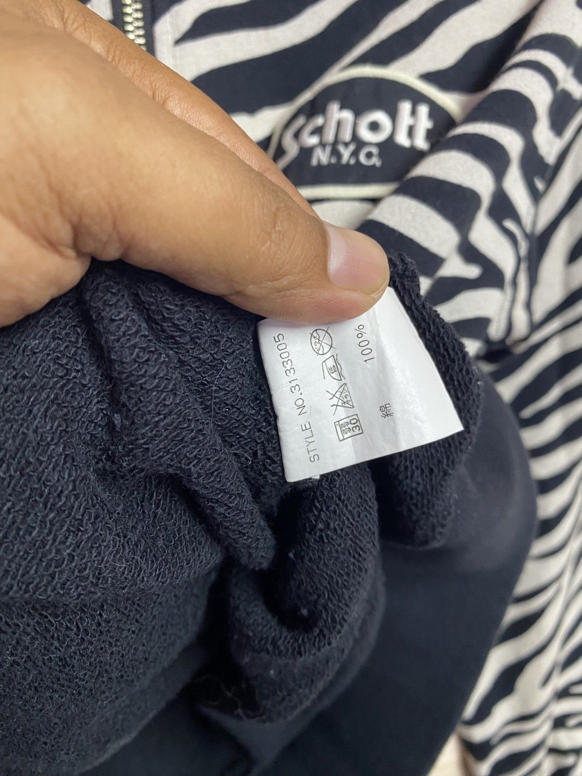 Schott rare Schott N.Y.C. full-zip hoodie with zebra print pattern Size US L / EU 52-54 / 3 - 4 Thumbnail