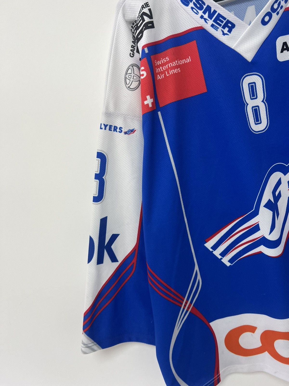 Vintage Vintage Kloten Flyers Player issue Hockey Jersey Mens sz XL Size US XL / EU 56 / 4 - 7 Thumbnail