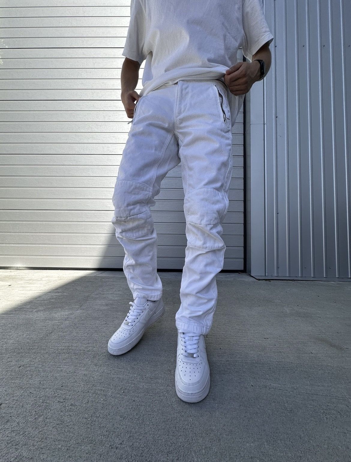 image of H&m x Isabel Marant Biker White Jeans, Men's (Size 29)