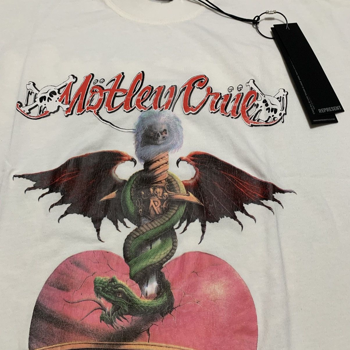 Represent Clo. Represent x Motley Crue XXS Without You Flat White Tee Size US XXS / EU 40 - 3 Thumbnail
