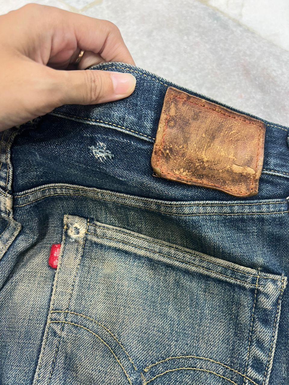 Levi's Vintage Levis 1944 Leather Patch Single Sided Size US 32 / EU 48 - 8 Thumbnail