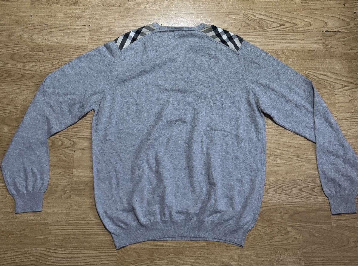Burberry Vintage Burberry Grey Sweater with Tartan Details, Size M Size US M / EU 48-50 / 2 - 2 Thumbnail