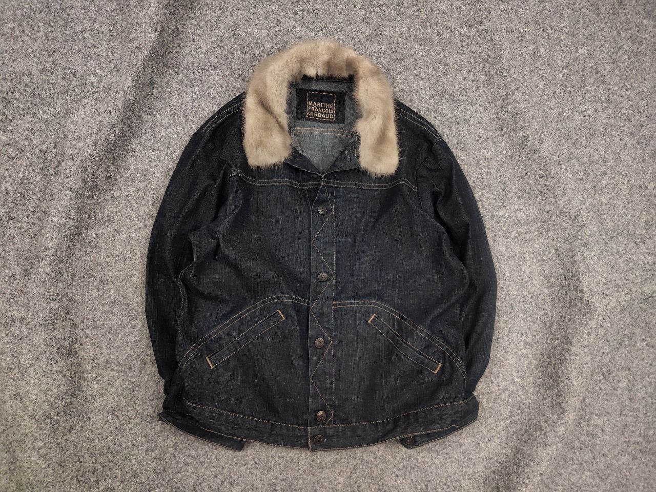 Marithe + Francois Girbaud Marithe Francois Girbaud Vintage Denim Pocket fur Jacket Size M / US 6-8 / IT 42-44 - 1 Thumbnail