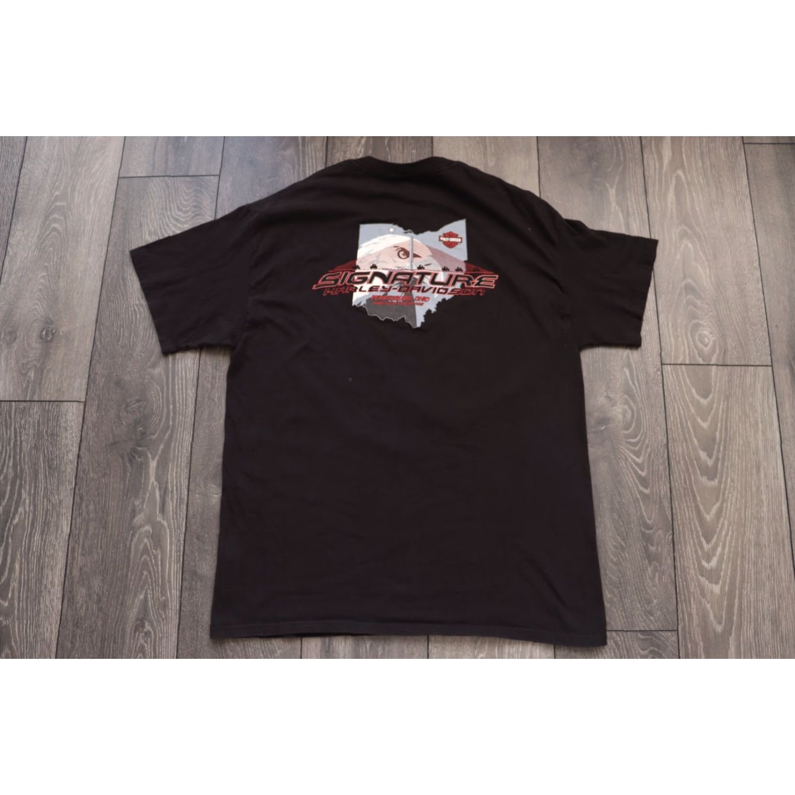Harley Davidson VINTAGE Harley-Davidson Hog Image T Shirt MENS XL BLACK 2005 Perrysburg Ohio Graphic Tee USA Size US XL / EU 56 / 4 - 7 Thumbnail